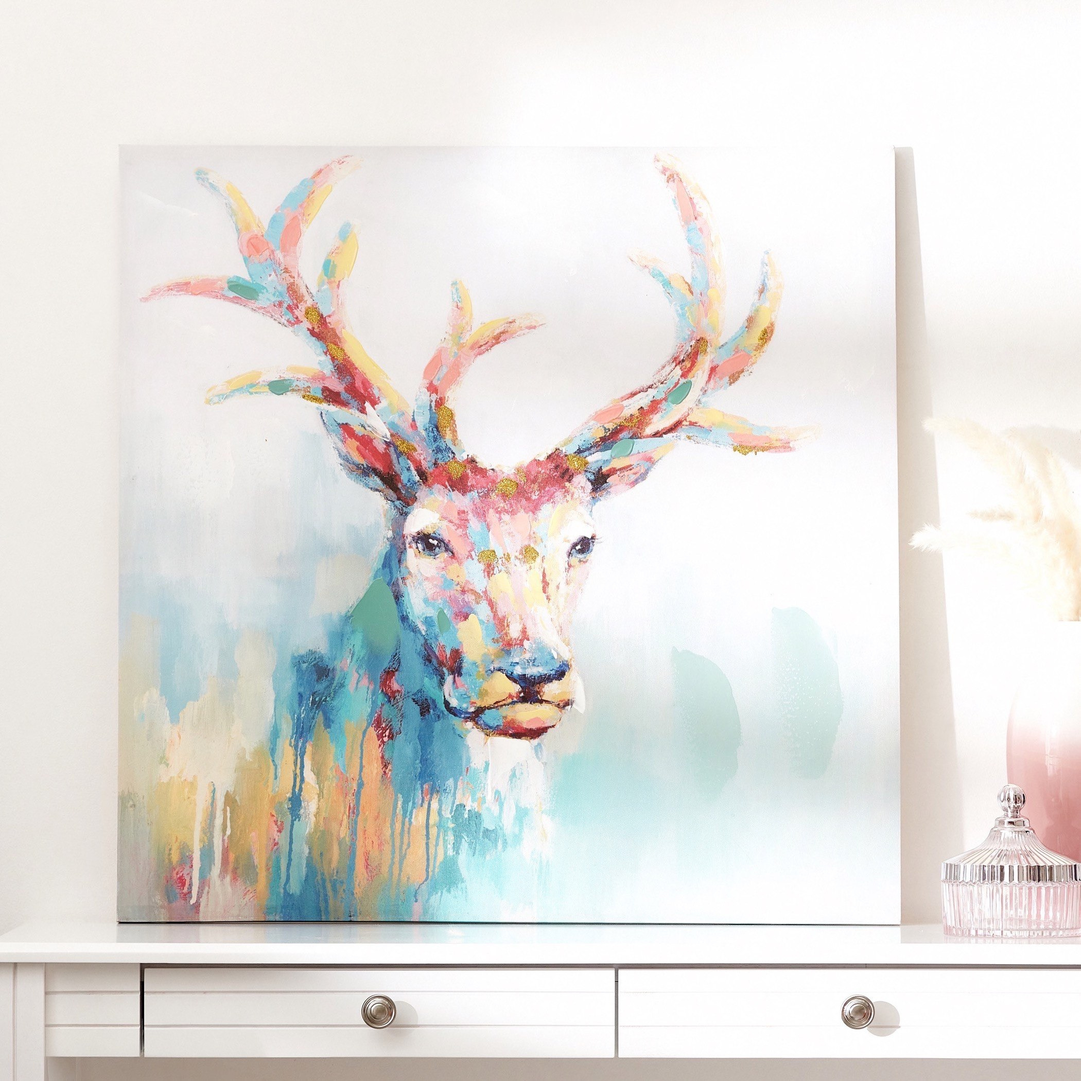 لوحة مؤطرة مطلية بطبعات من نيلا - 80x3x80 سم-hbxhomeware-hbxdecorandfurnishings-image-1