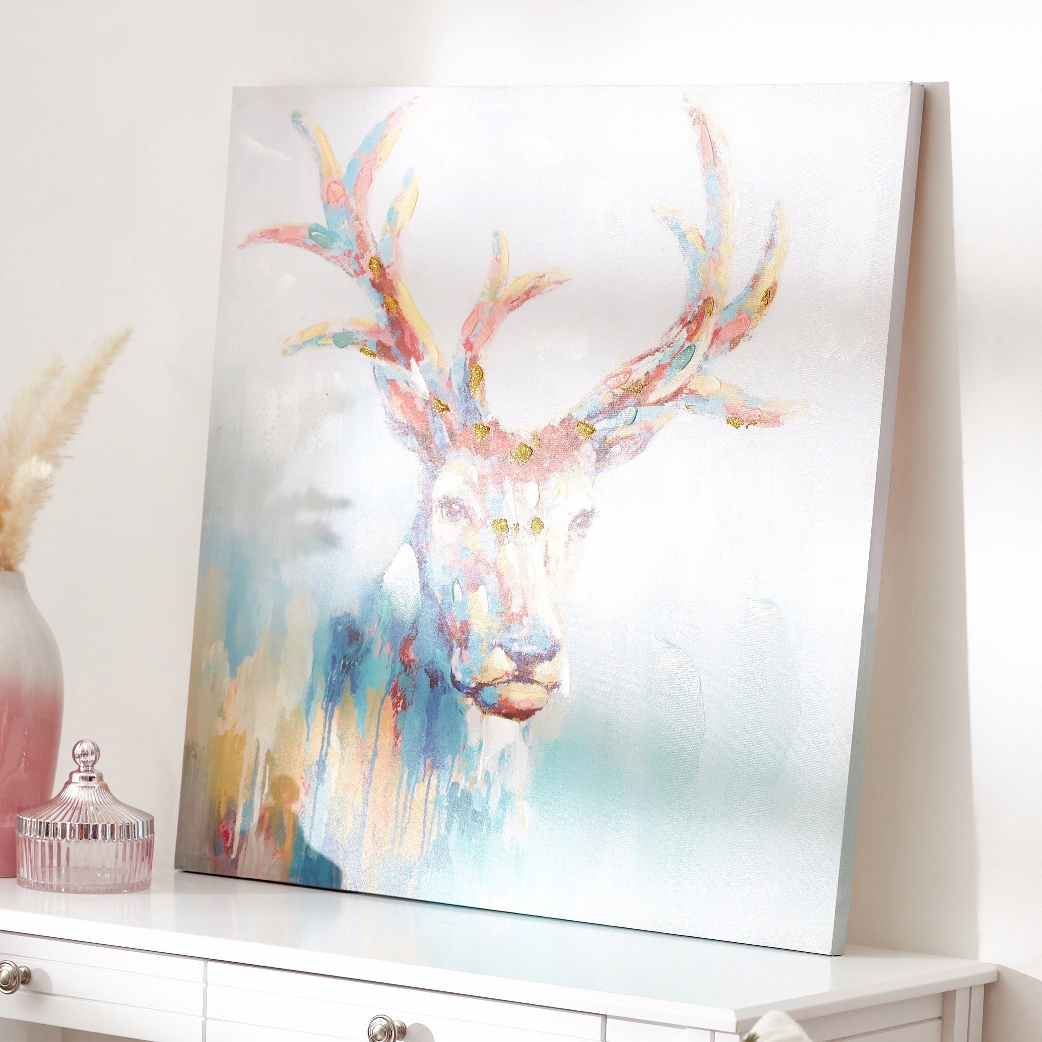 لوحة مؤطرة مطلية بطبعات من نيلا - 80x3x80 سم-hbxhomeware-hbxdecorandfurnishings-image-2