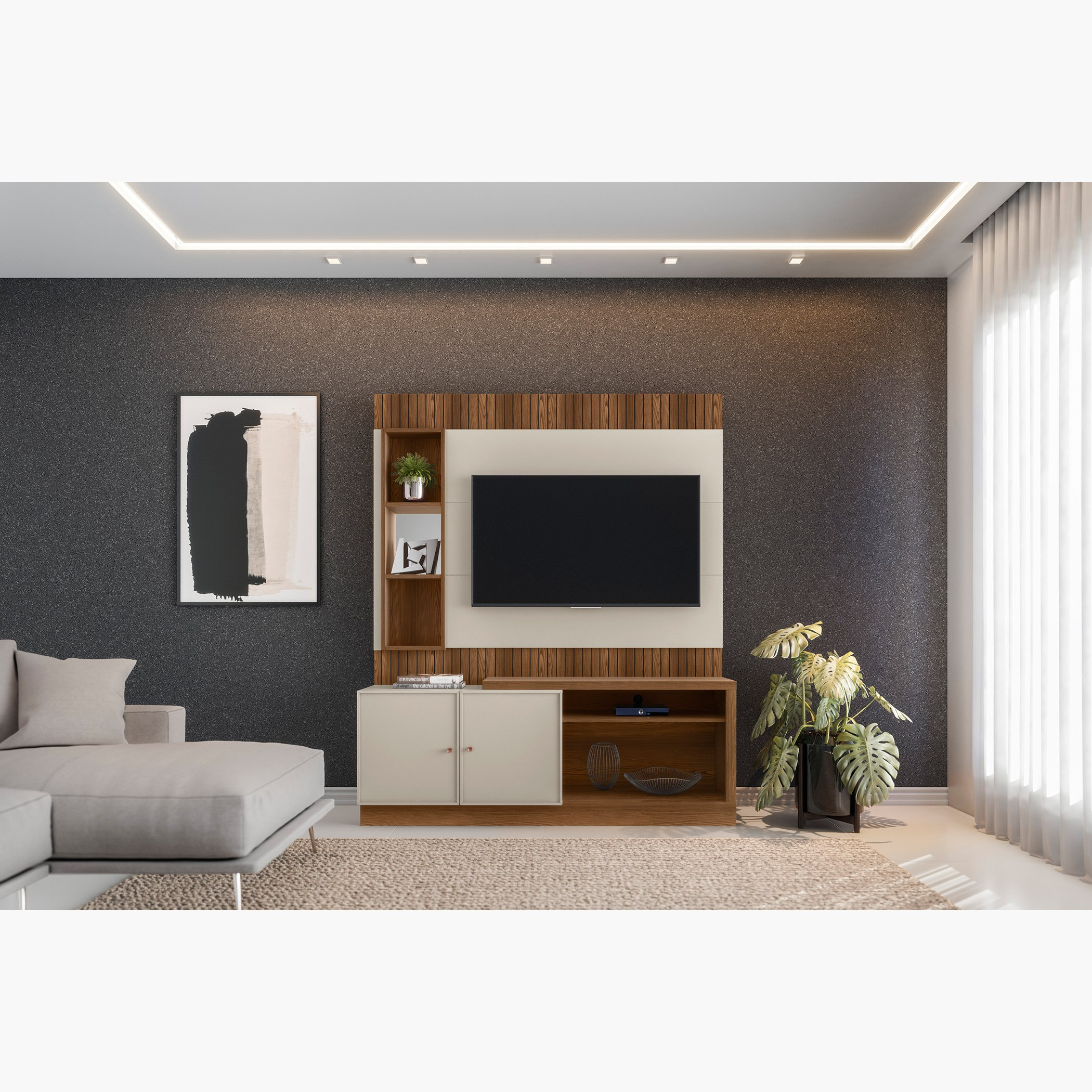 وحدة حائط للتلفاز حتى 55 بوصة من والثام-hbxlivingroom-mediaunitsandstorage-wallunits-image-4