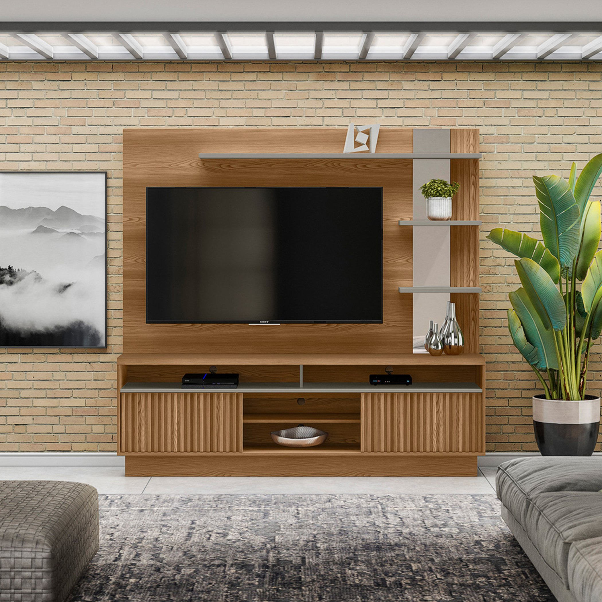 وحدة حائط للتلفزات حتى 60 بوصة من أستون-hbxlivingroom-mediaunitsandstorage-wallunits-image-1