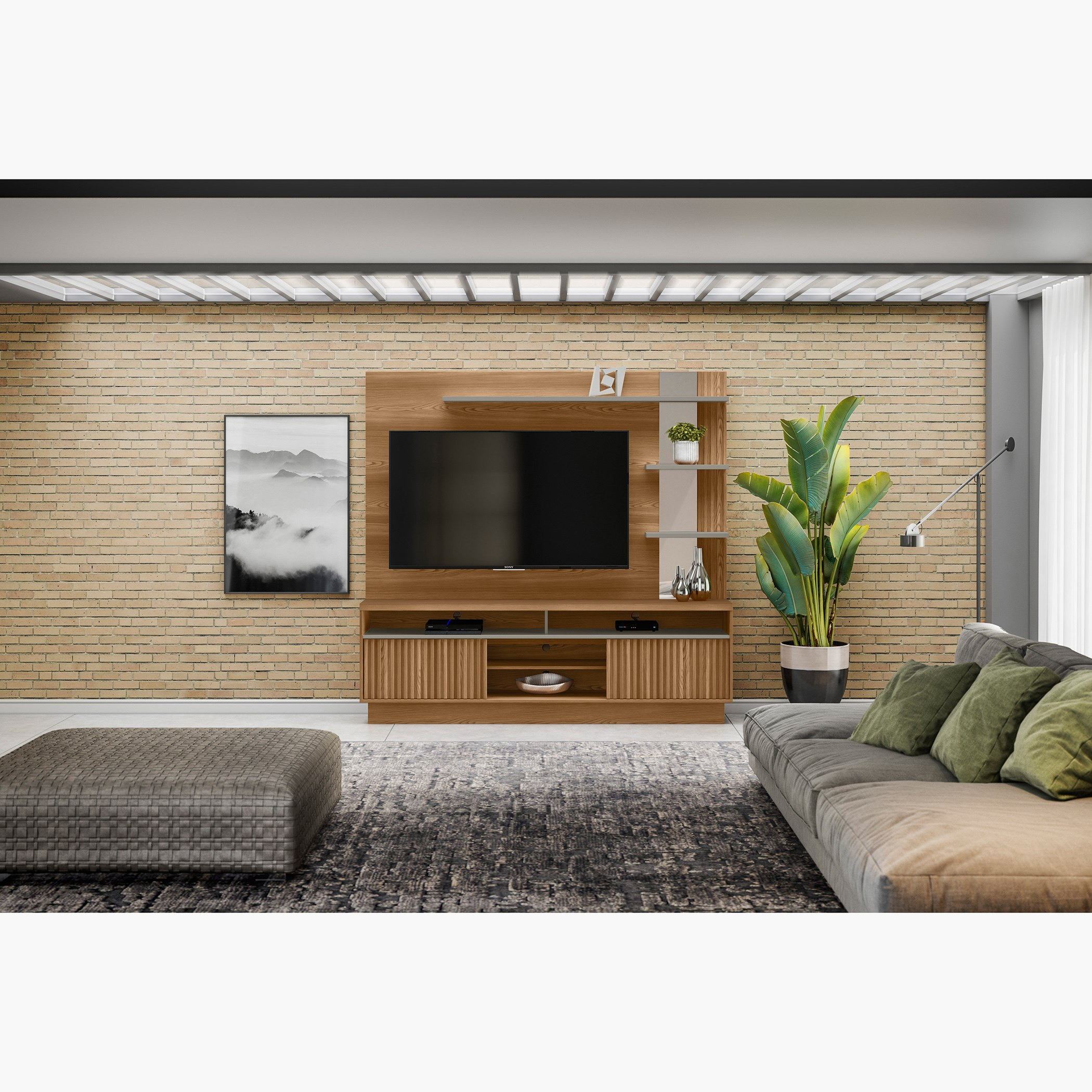 وحدة حائط للتلفزات حتى 60 بوصة من أستون-hbxlivingroom-mediaunitsandstorage-wallunits-image-5