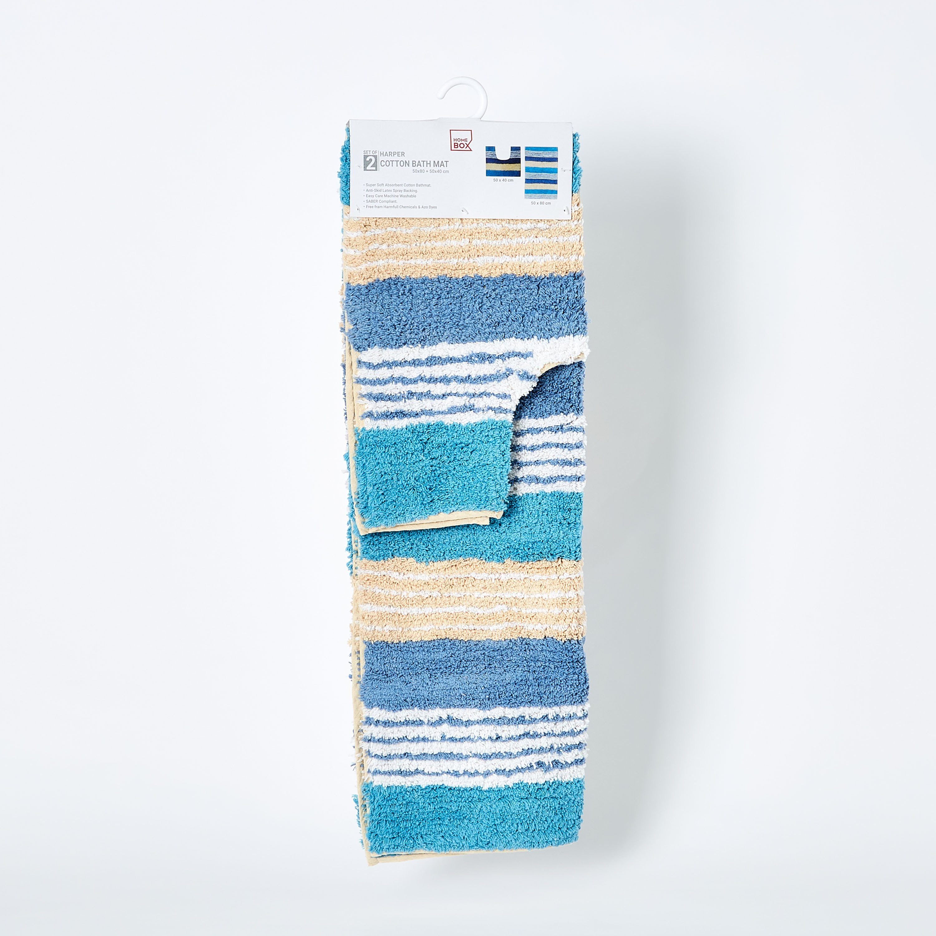 طقم سجادة حمام قطن قطعتين من هاربر- 50x80 سم-hbxbedroom-floorcoverings-bathmats-image-7