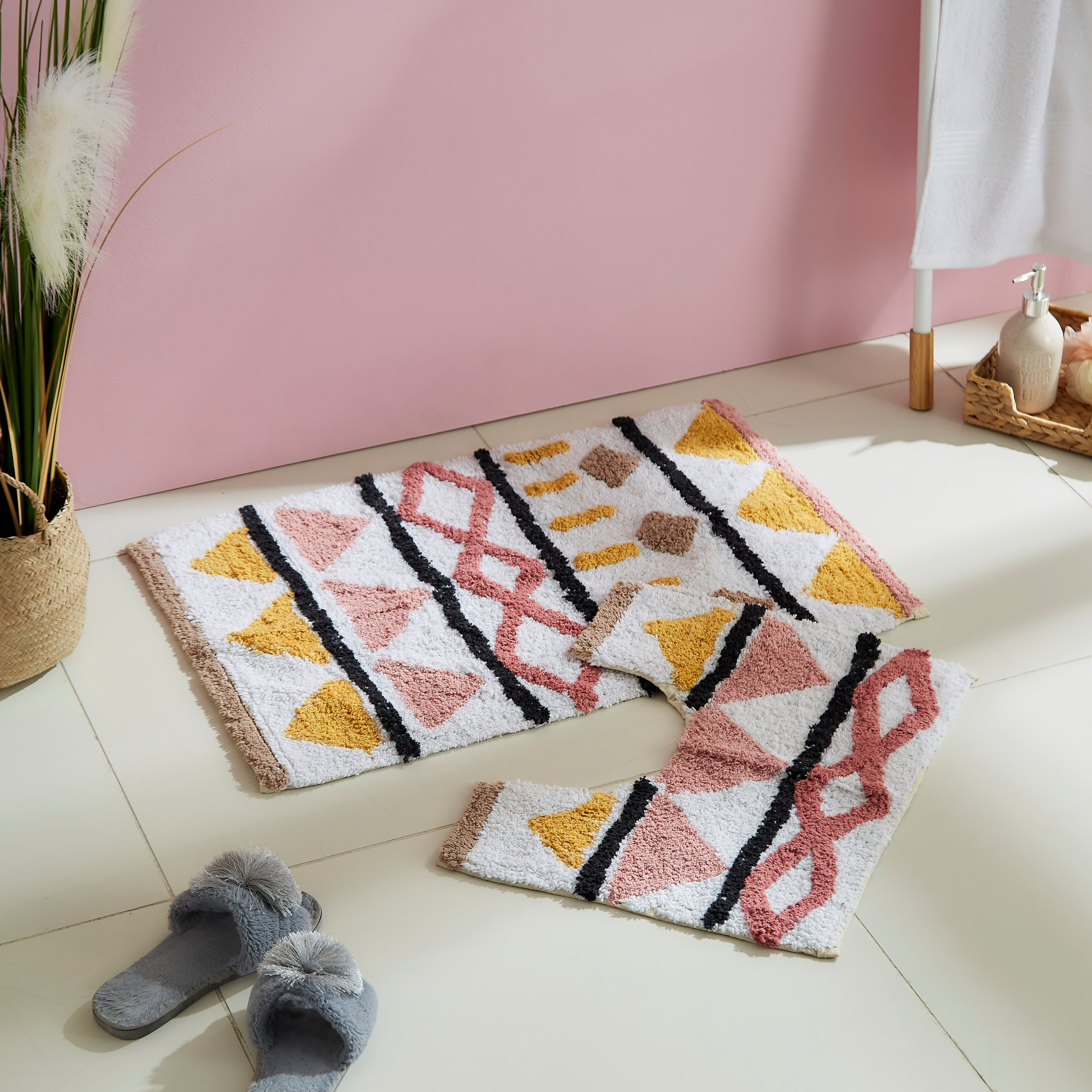 طقم سجادة حمام قطن قطعتين من أفا - 50x80 سم-hbxbedroom-floorcoverings-bathmats-image-6