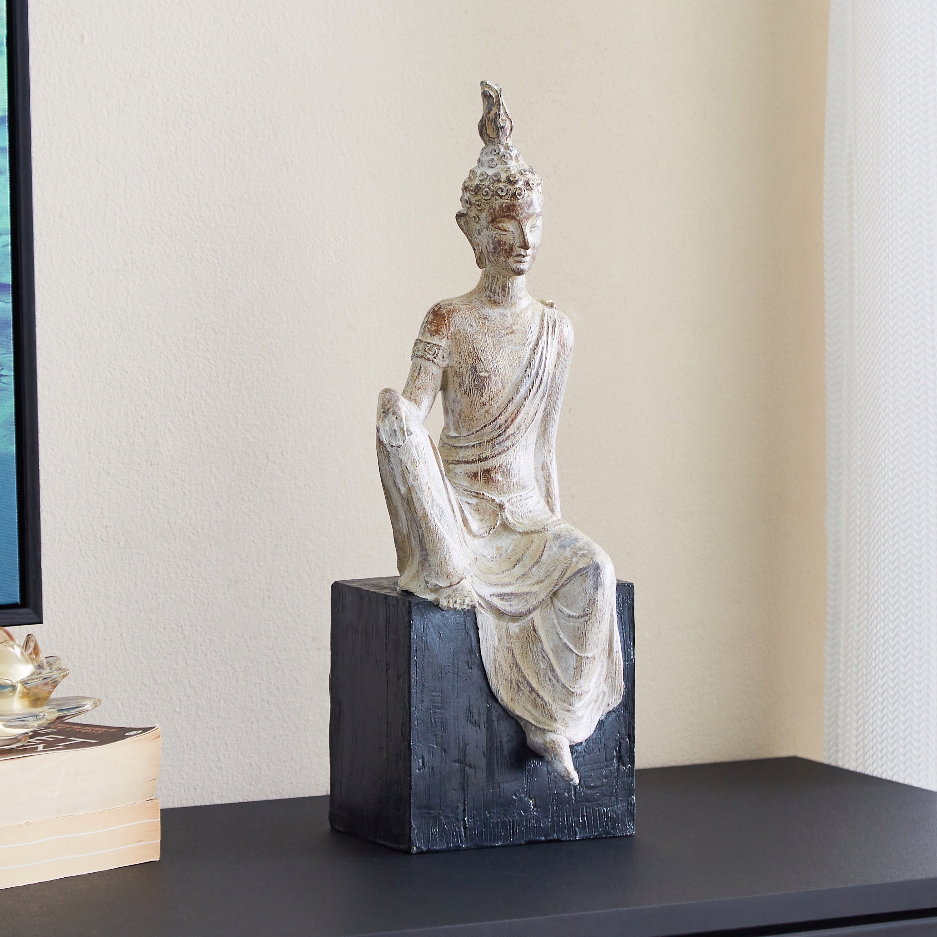 قطعة ديكور بوليريسين بتصميم بوذا من إيسلا - 16x12.5x38.5 سم-hbxhomeware-homedecor-figurinesandornaments-image-1