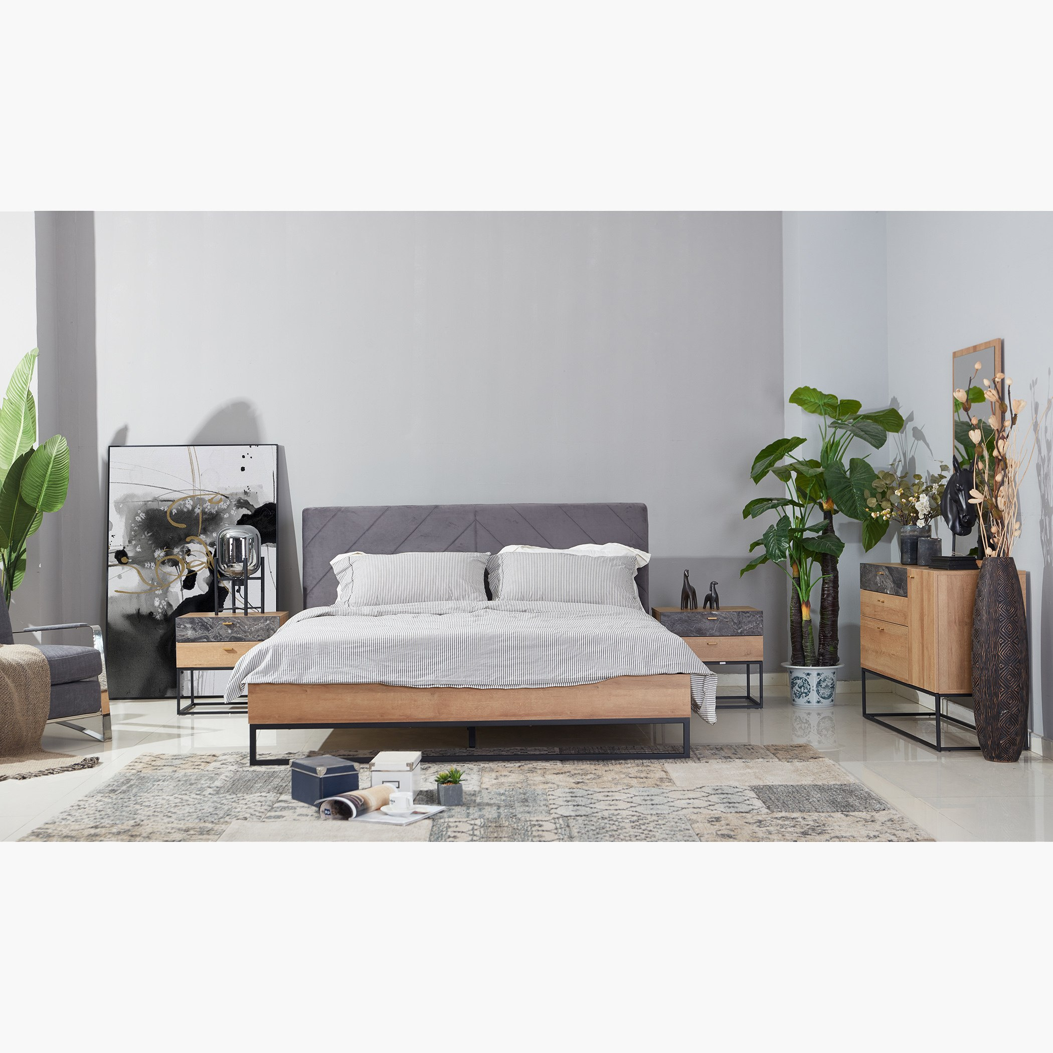 طقم غرفة نوم كينج 5 قطع من بالتيمور- 180x200 سم-hbxbedroom-bedsandbedsets-bedroomsets-king-image-20