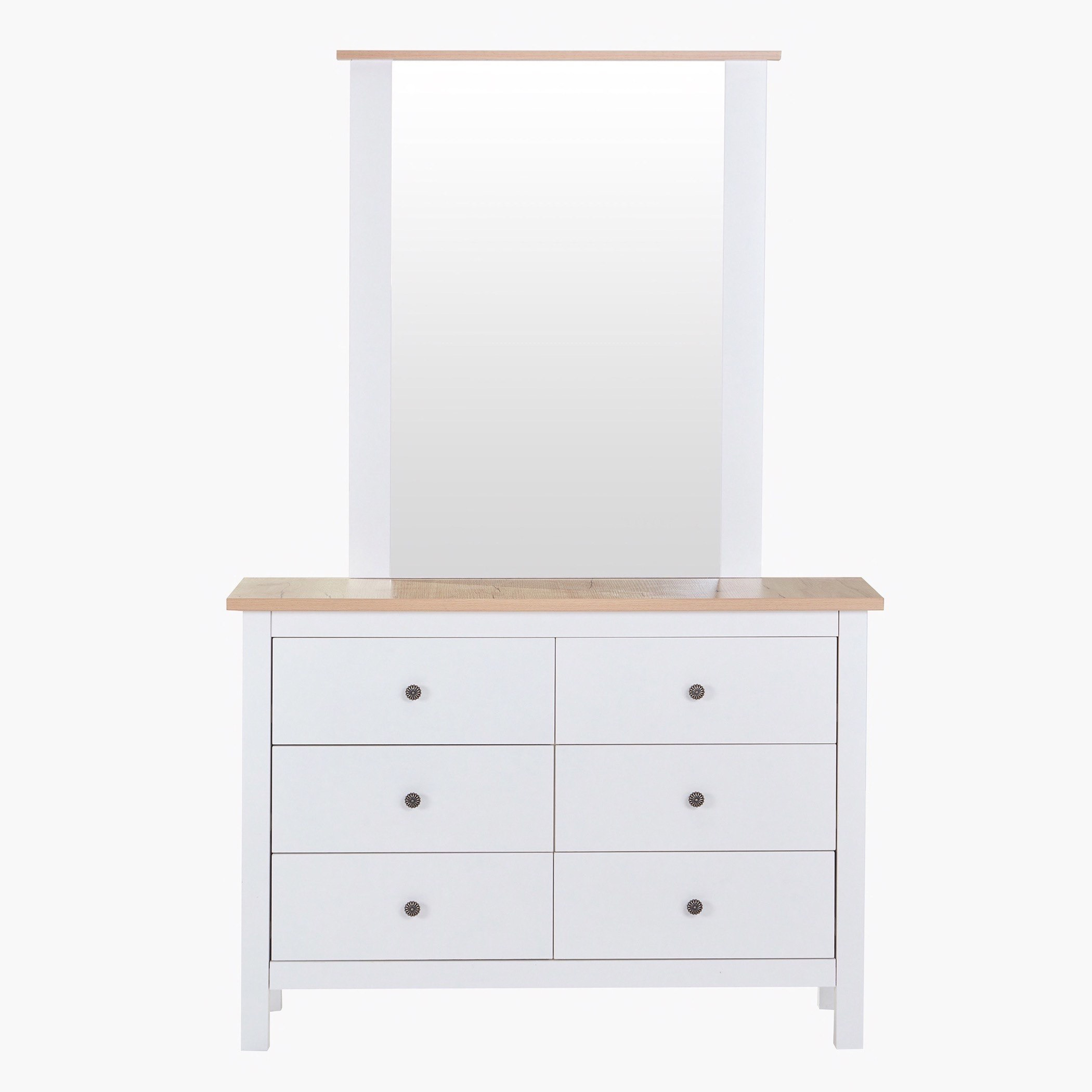 مرآة دون طاولة تزيين مزدوجة 6 أدراج من هامبتون-hbxfurniture-kidsroom-kidsdressersandmirrors-image-2