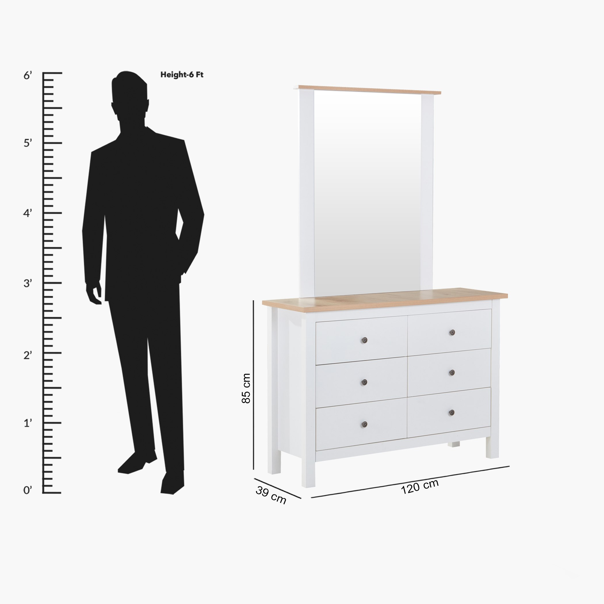 مرآة دون طاولة تزيين مزدوجة 6 أدراج من هامبتون-hbxfurniture-kidsroom-kidsdressersandmirrors-image-7