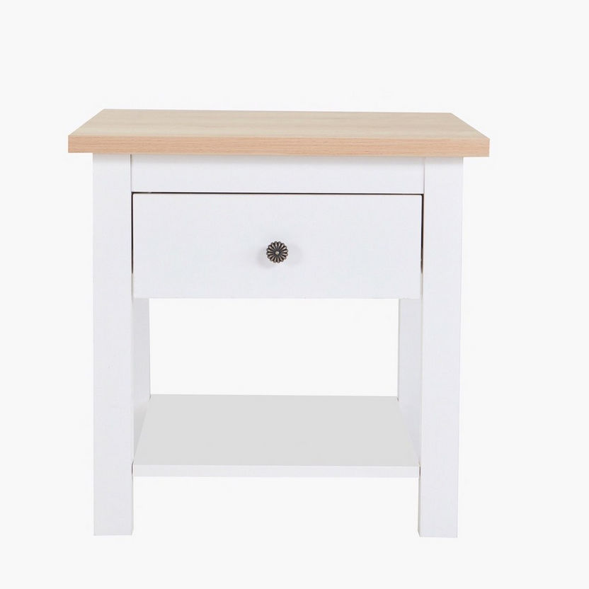 Hamptons End Table with Drawer-End Tables-image-1