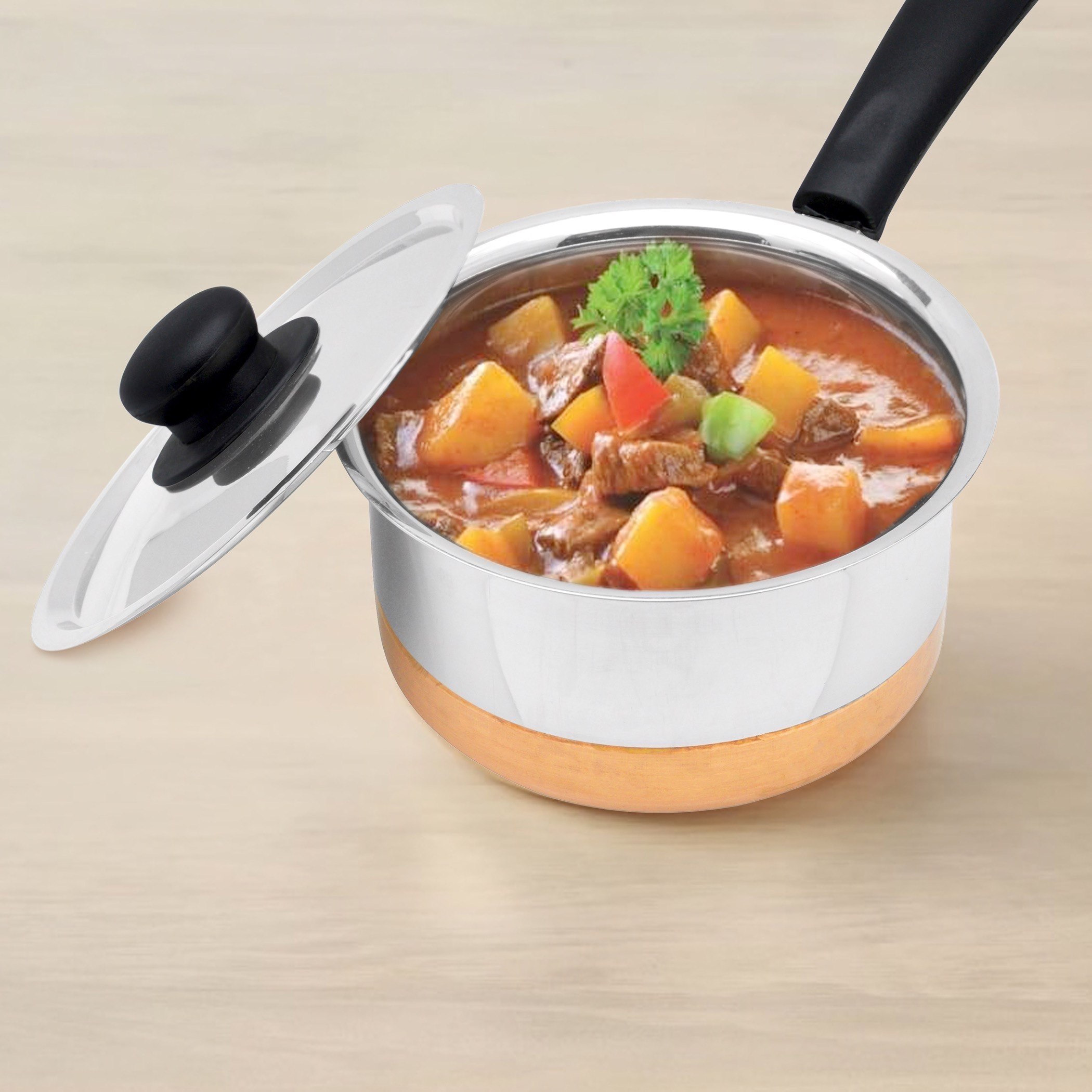 Fiona Copper Bottom Saucepan with Lid - 18 cm-hbxhomeware-hbxkitchen-image-2