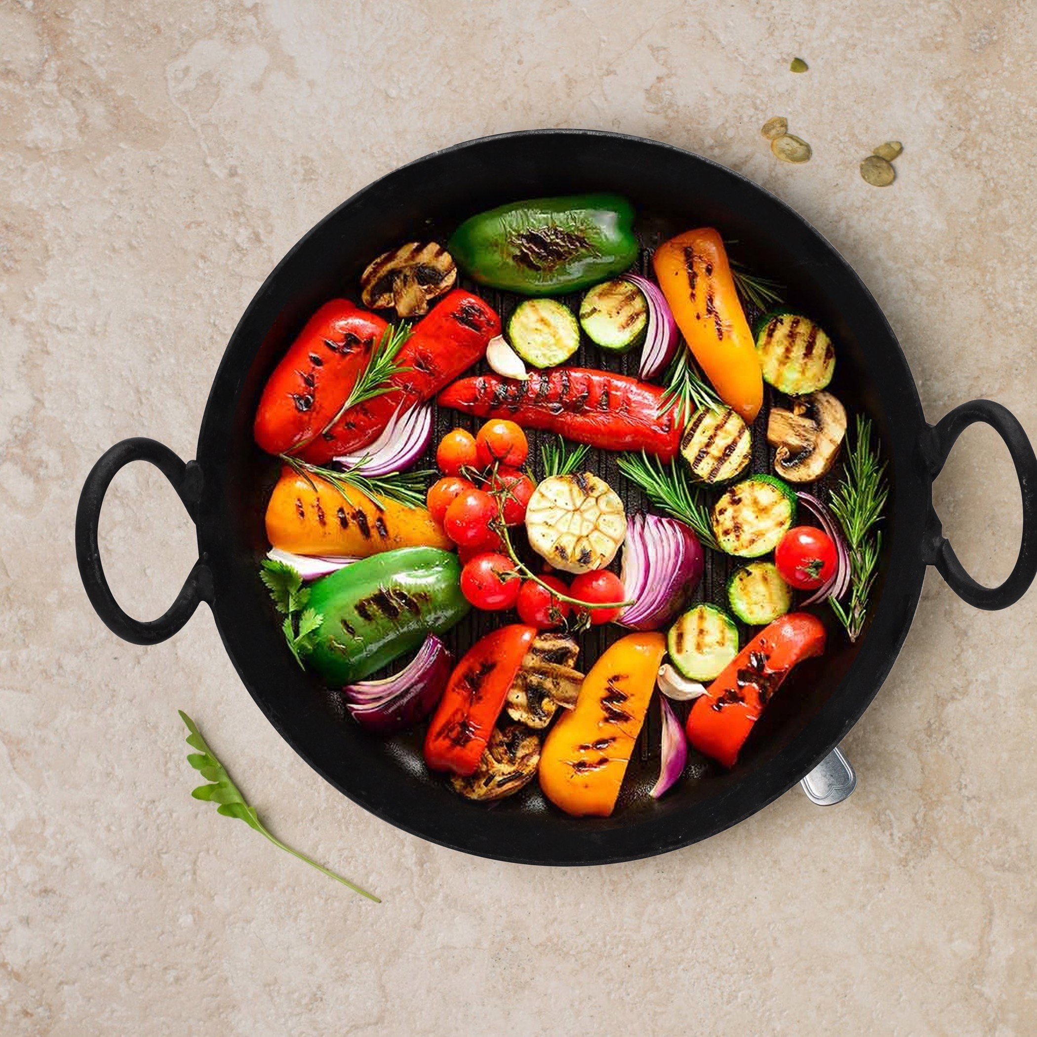 Fiona Iron Kadai - 34.5 cm-hbxhomeware-hbxkitchen-image-1