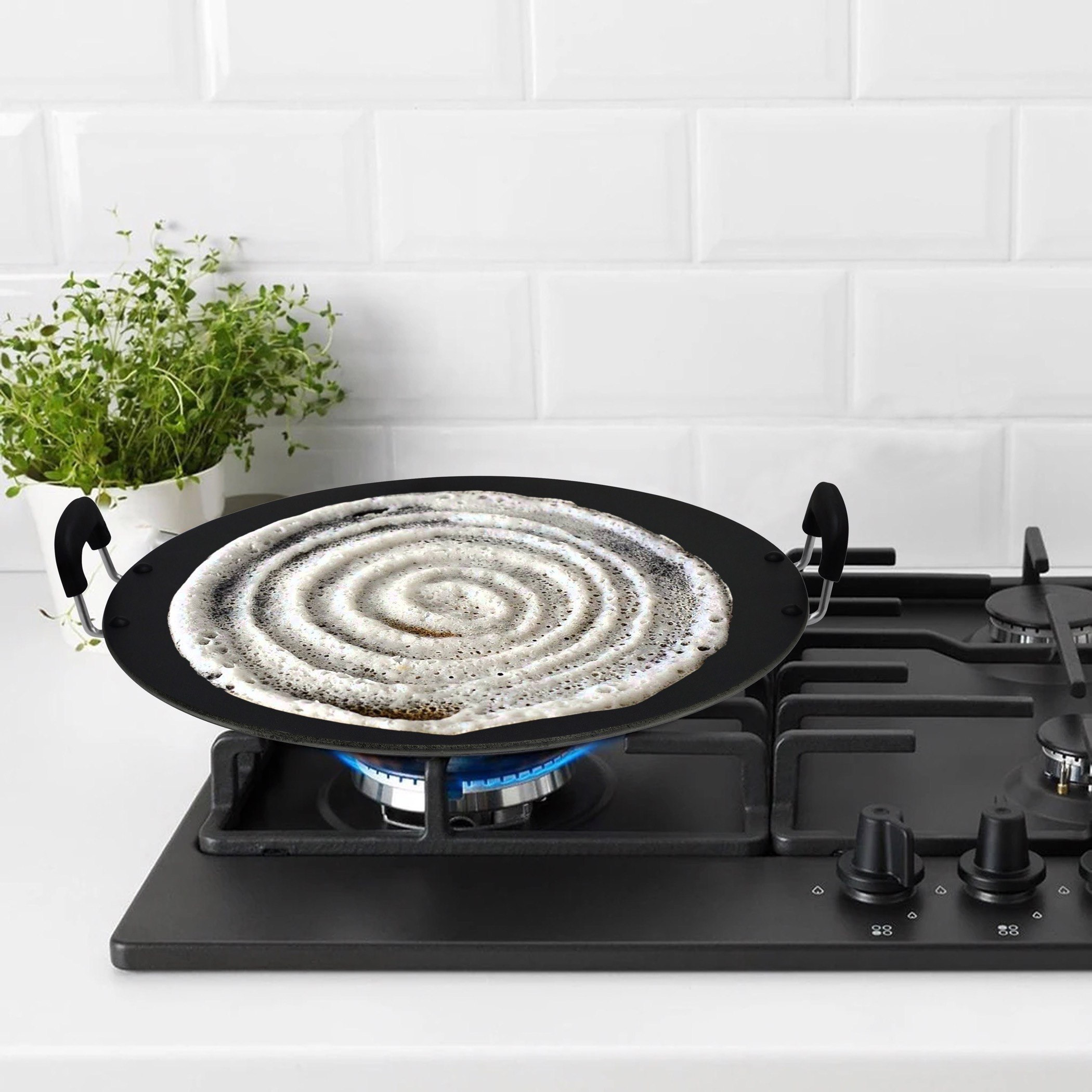 Fiona Round Non-Stick Flat Tawa - 33 cm-hbxhomeware-hbxkitchen-image-1