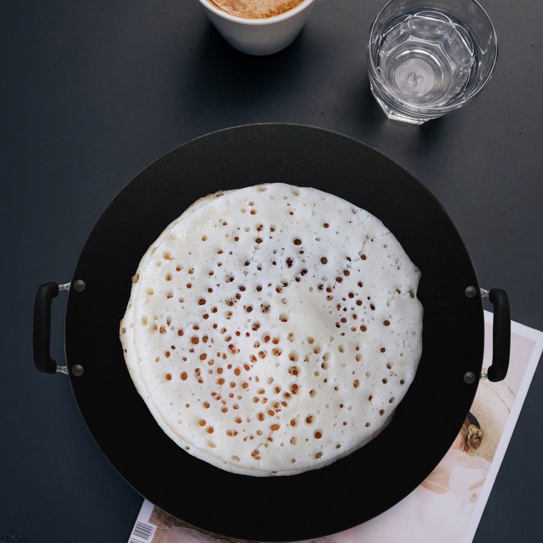 Fiona Round Non-Stick Flat Tawa - 37.5 cm-hbxhomeware-hbxkitchen-image-1
