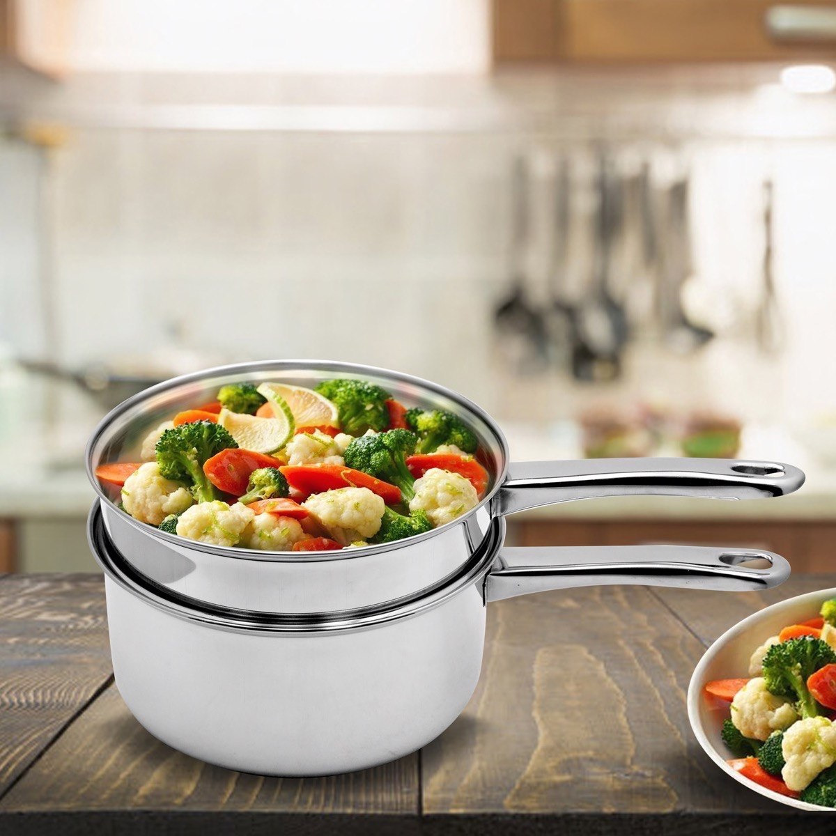 أواني بخار طابقين بغطاء من فيونا - 22 سم-hbxkitchen-kitchenware-foodpreparation-image-1