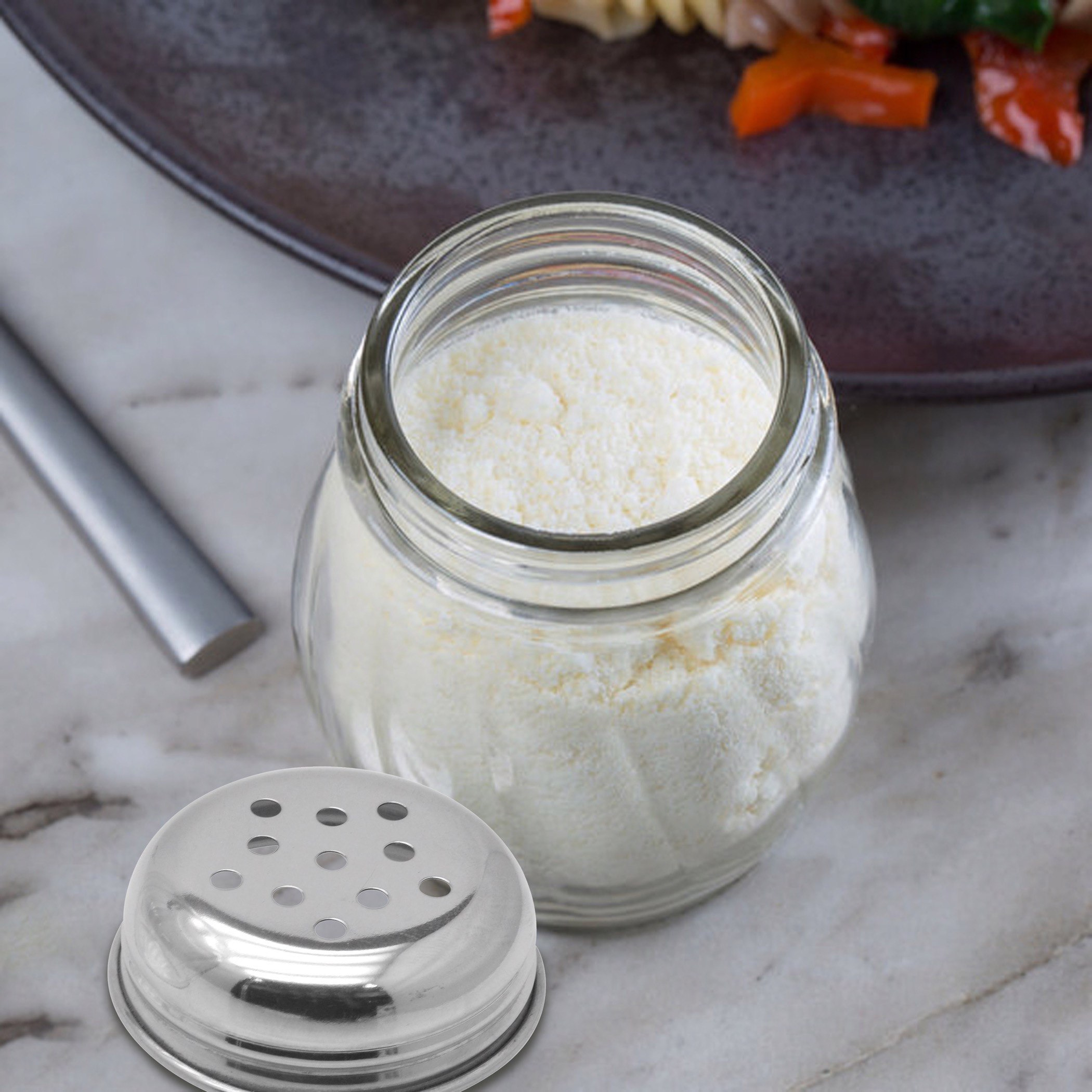 Fiona Glass Cheese Shaker with Perforated Top - 5x9 cm-hbxhomeware-hbxkitchen-image-2