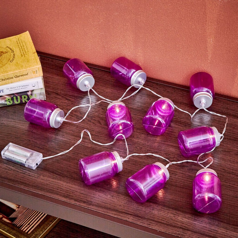 Orla 10-Piece LED Plastic Bottle String Lights - 165 cm-Decoratives and String Lights-image-1