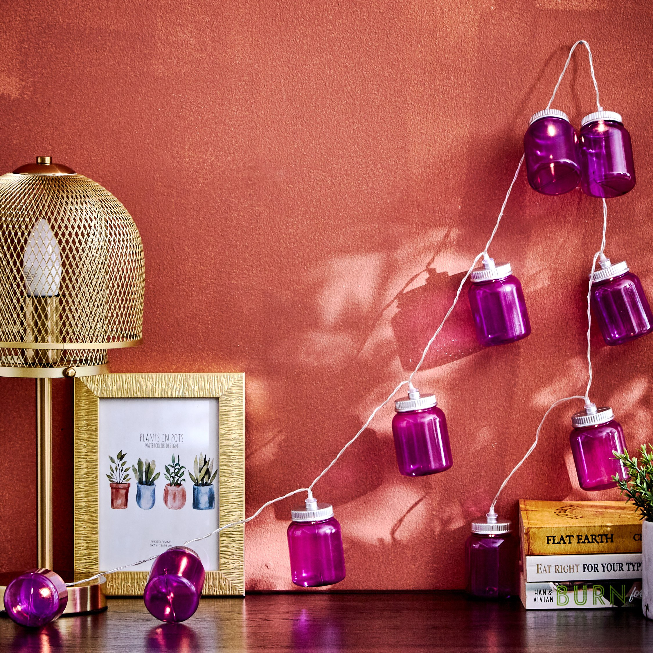 شريط إضاءة بلاستيك بـ10 لمبات إل إي دي بتصميم قارورة من أورلا - 165 سم-hbxdiningroom-lighting-decorativesandstringlights-image-5