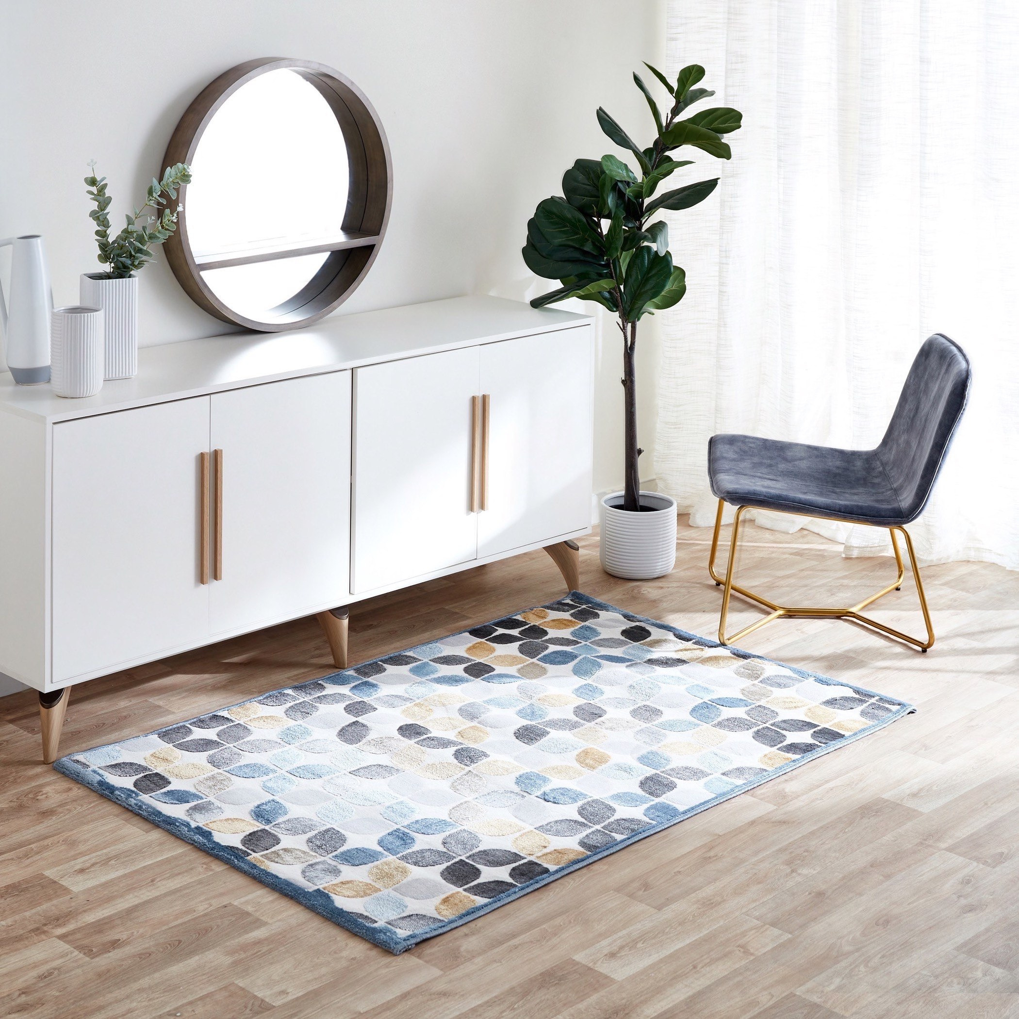سجادة بولي بروبلين مقاومة للبقع من كاستيلو فايب - 120x170 سم-hbxdecorandfurnishings-floorcoverings-rugs-image-1