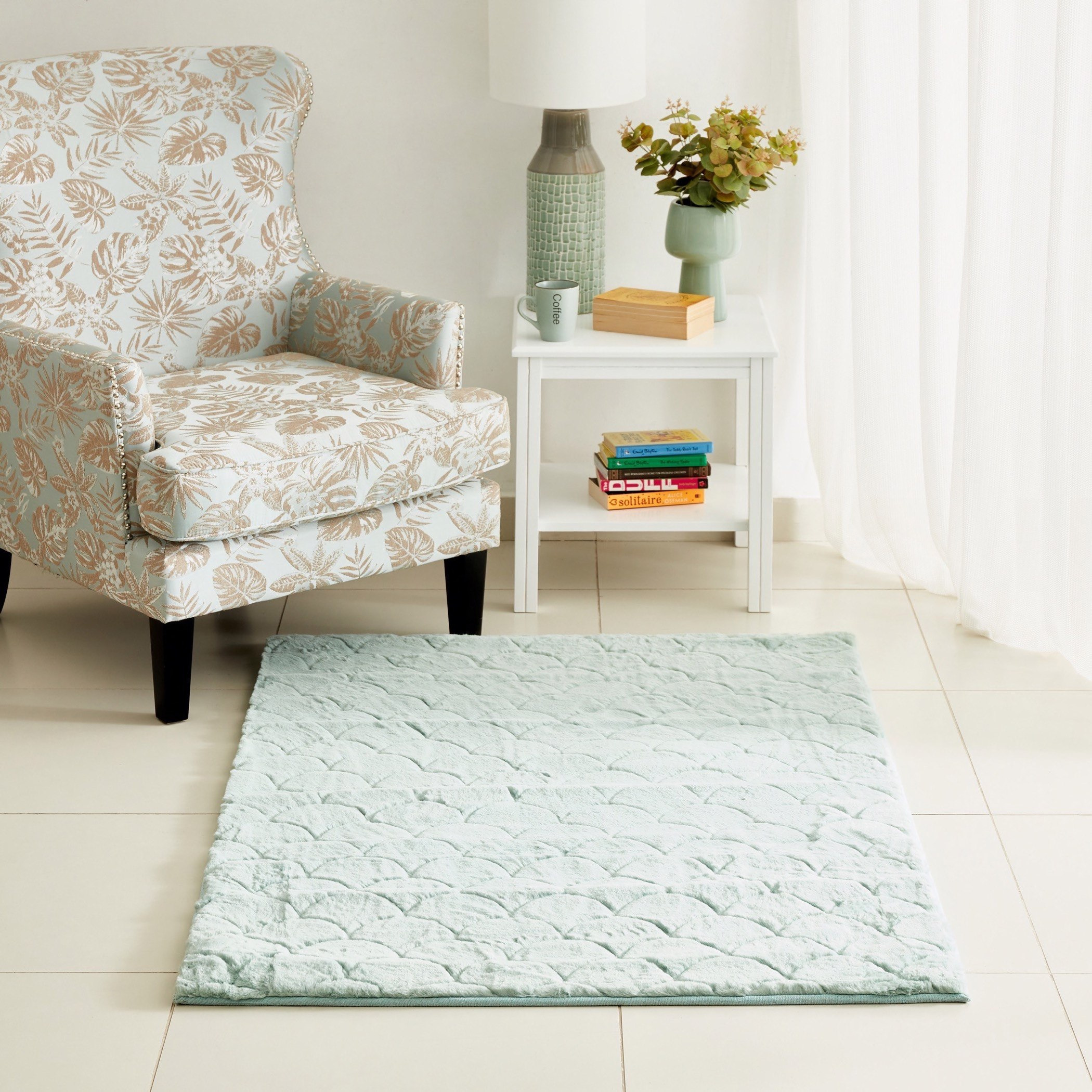 سجادة فرو أرنب مخيّطة من أزيل - 150x200 سم-hbxdecorandfurnishings-floorcoverings-rugs-image-1