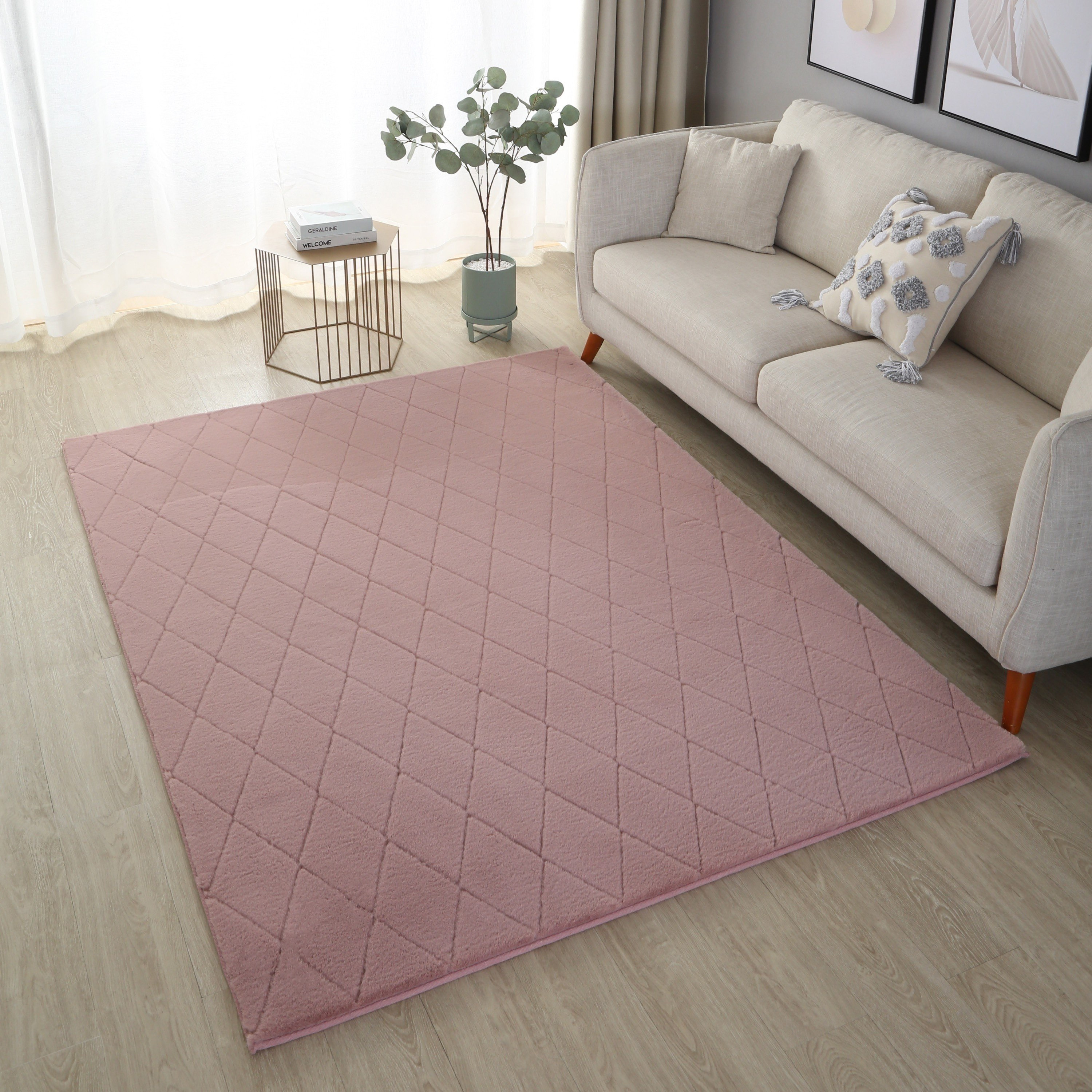 سجادة فرو أرنب مخيّطة من جوريك - 110x160 سم-hbxdecorandfurnishings-floorcoverings-rugs-image-1