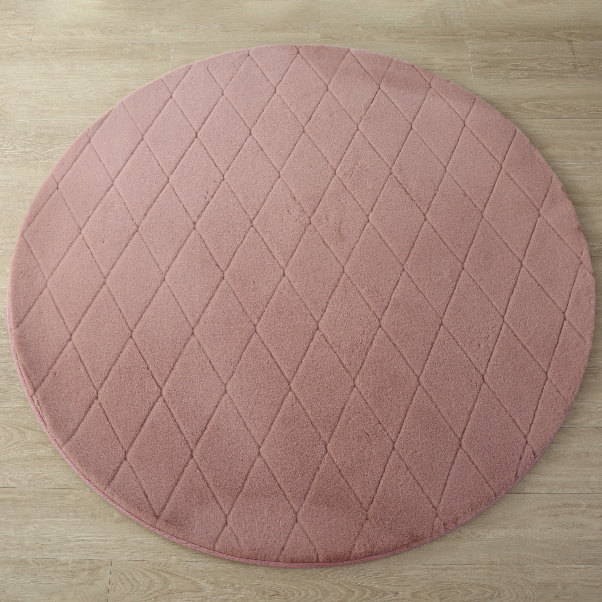 سجادة فرو أرنب مخيّطة ومستديرة من جوريك - 120 سم-hbxdecorandfurnishings-floorcoverings-rugs-image-2