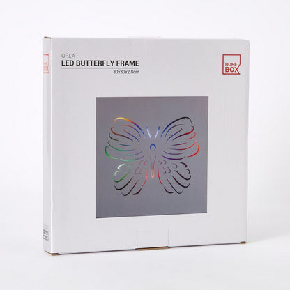 Orla 8-LED Butterfly Spray Paint Frame - 30x2.8x30 cms