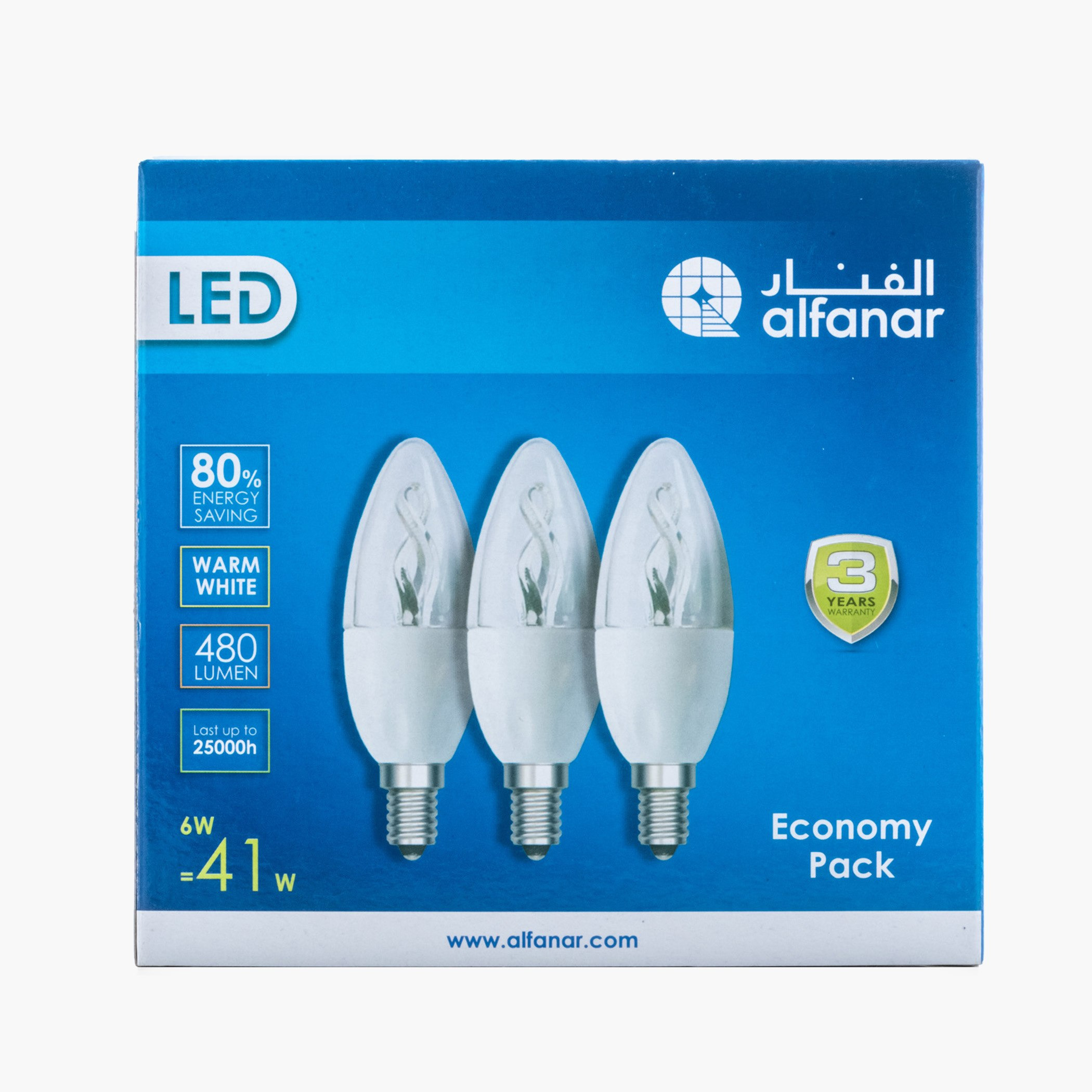 LED 3-Piece Candle Bulb Set - E14 6W 480 lumen Warm White-PROMO_HB_AE_B1G1_250925-image-1