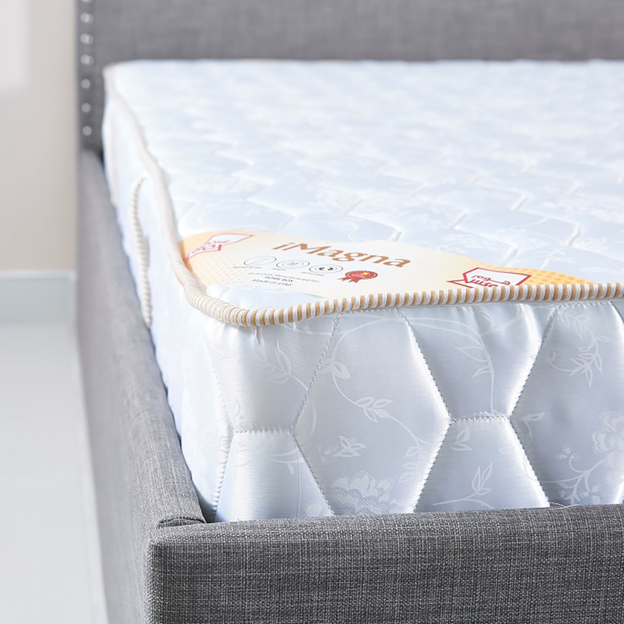 مرتبة سوبر كينج بنوابض حلزونيّة من آي ماجنا - 200x200x22 سم-hbxfurniture-mattresses-superking-image-4