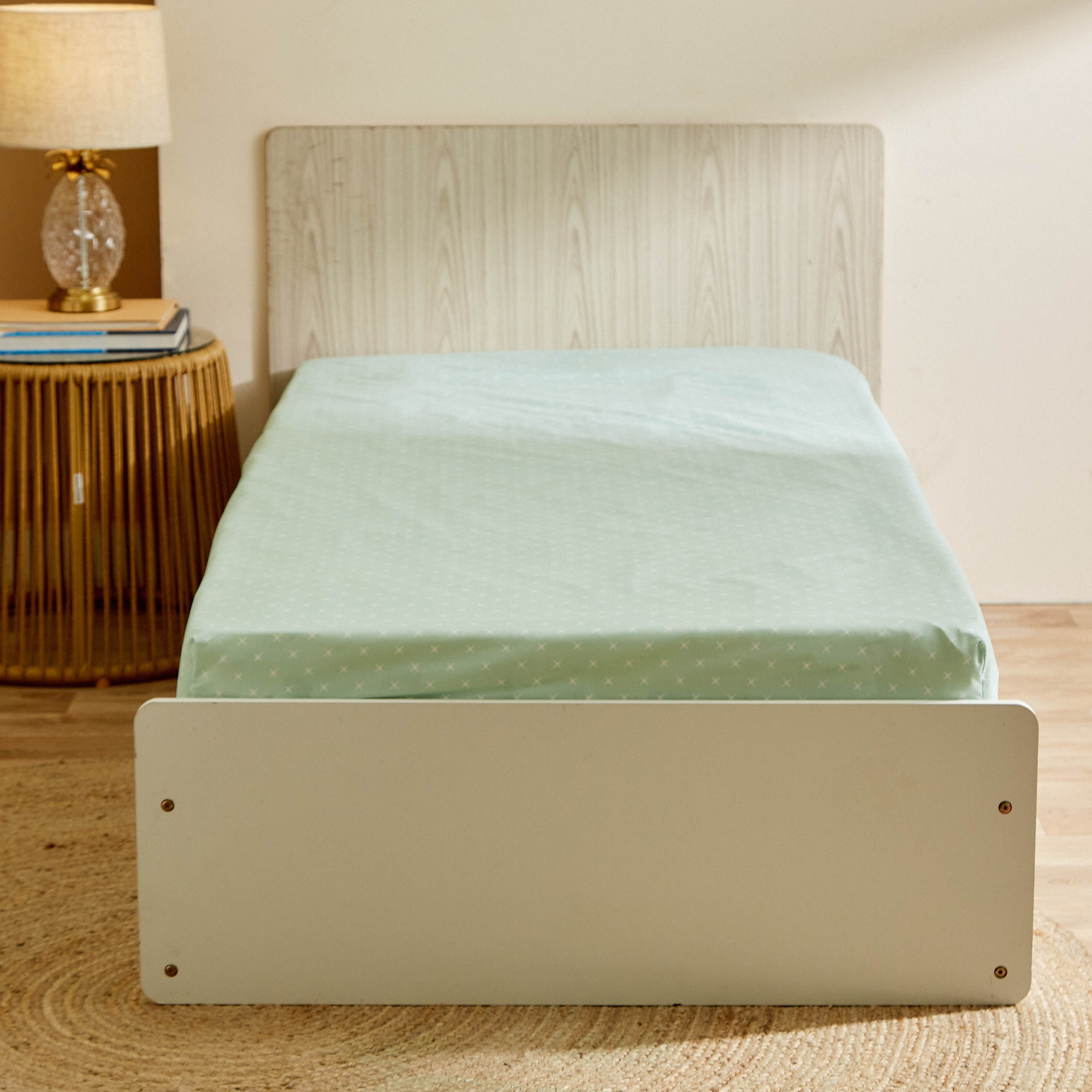 شرشف مطاطي فردي بألياف ميكروفايبر وطبعات من أتلانتا كورا - 90×200+25 سم-hbxhomeware-hbxbedroom-image-1