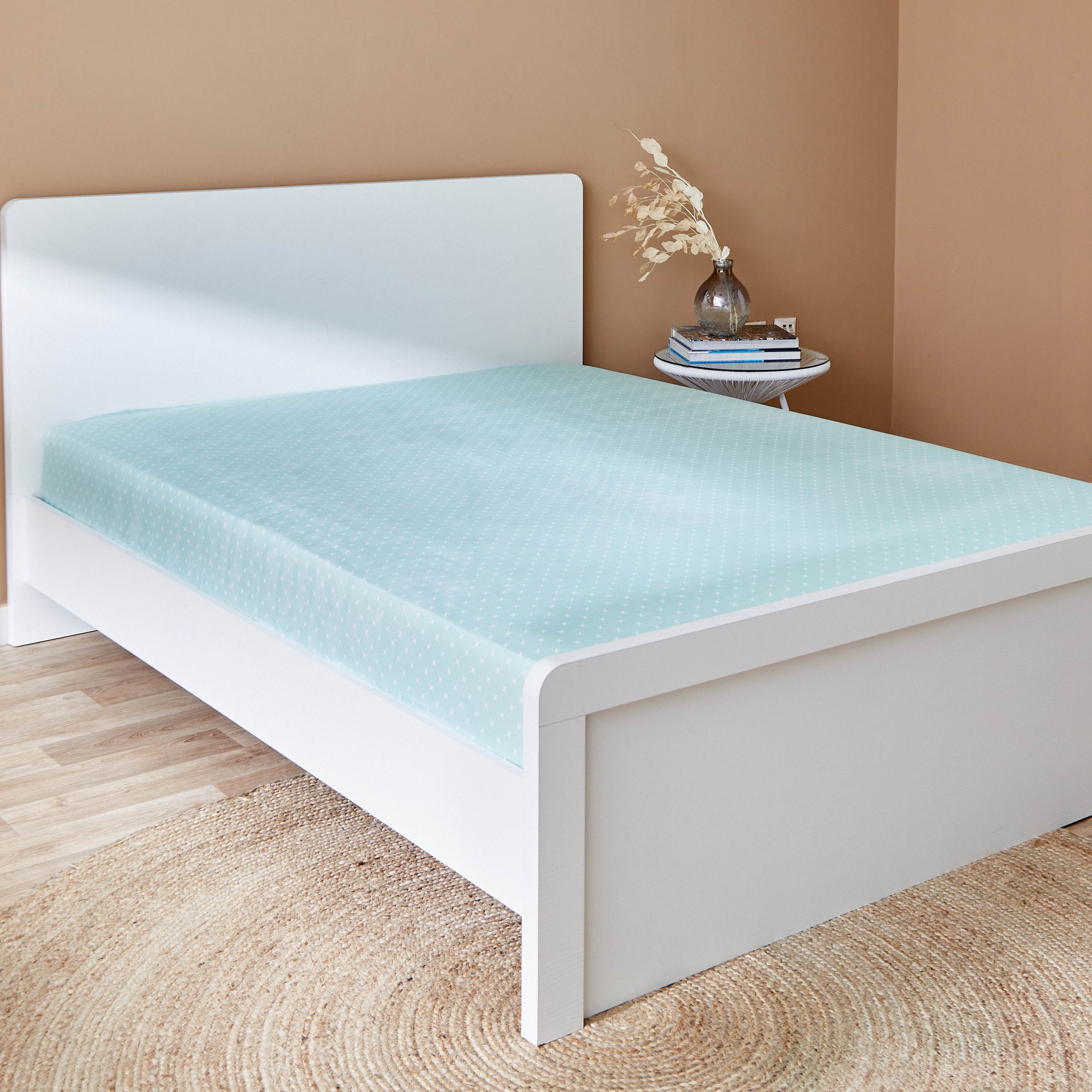 شرشف مطاطي كينج ألياف دقيقة بطبعات من أتلانتا كورا - 180×200+25 سم-hbxhomeware-hbxbedroom-image-2