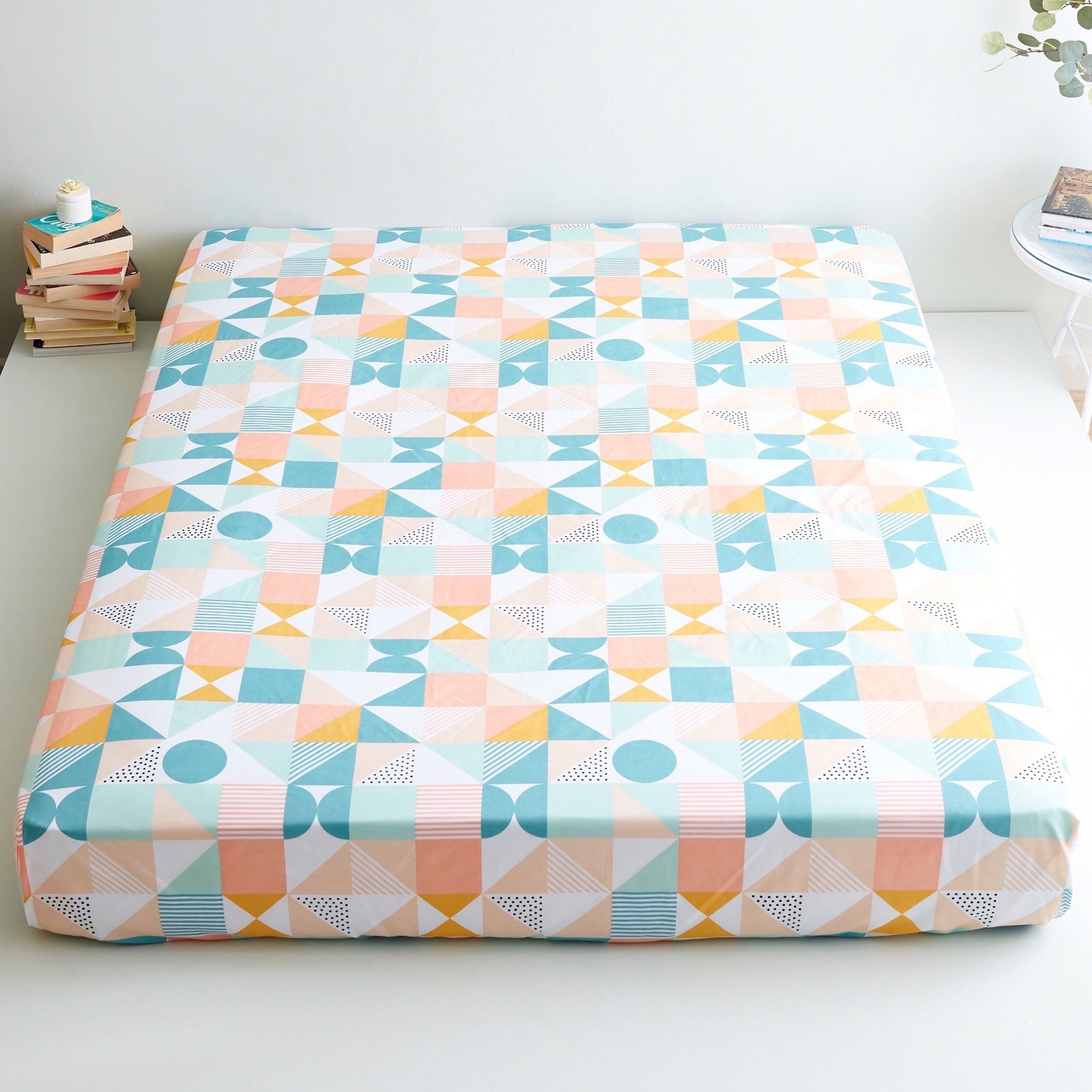 طقم شرشف مسطح فردي مايكروفايبر بطبعات قطعتين من أتلانتا كورا - 150x260 سم-hbxhomeware-hbxbedroom-image-2