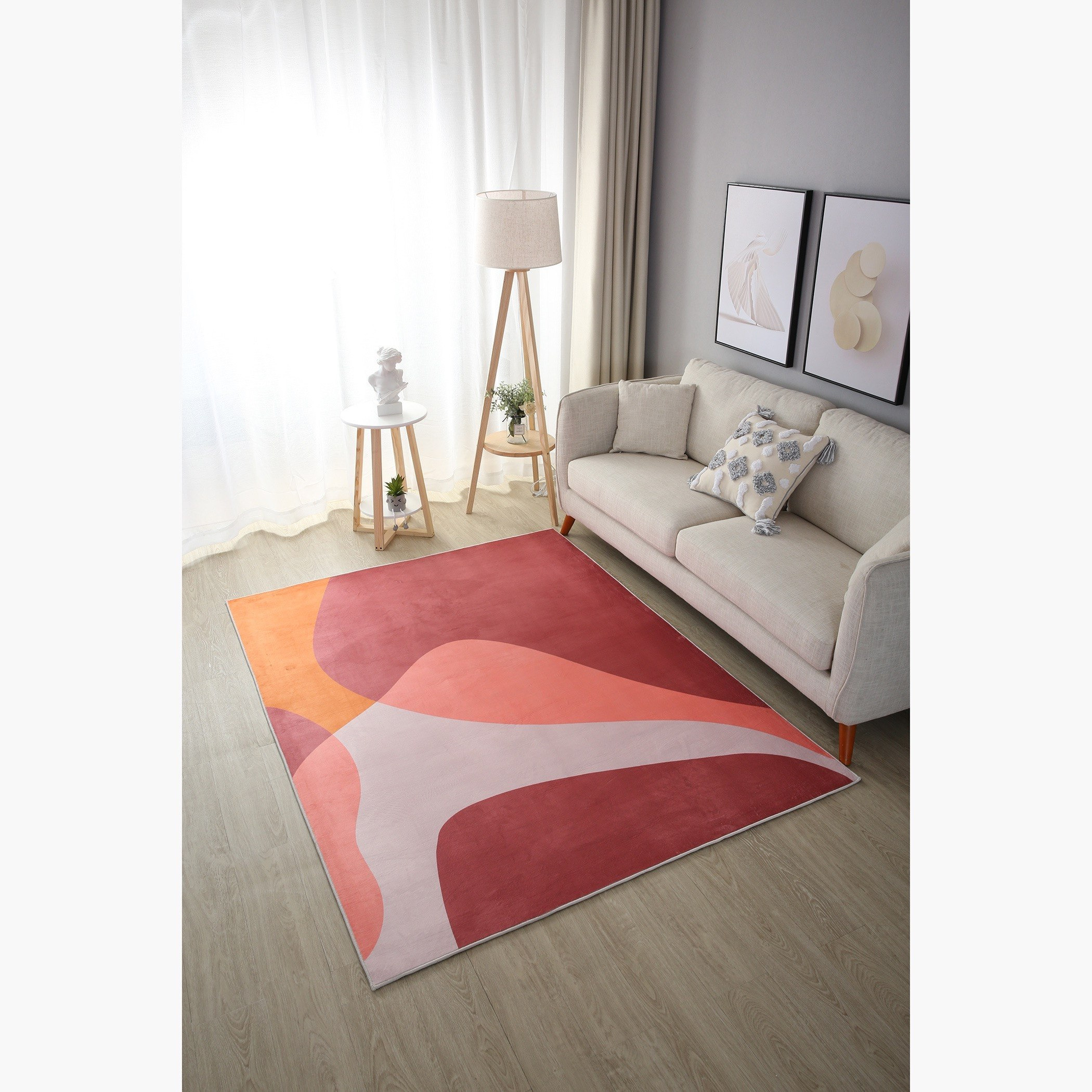 سجادة فلانيل بطبعات قوالب ملونة من أونتاريو إيرلين - 110x160 سم-hbxdecorandfurnishings-floorcoverings-rugs-image-1
