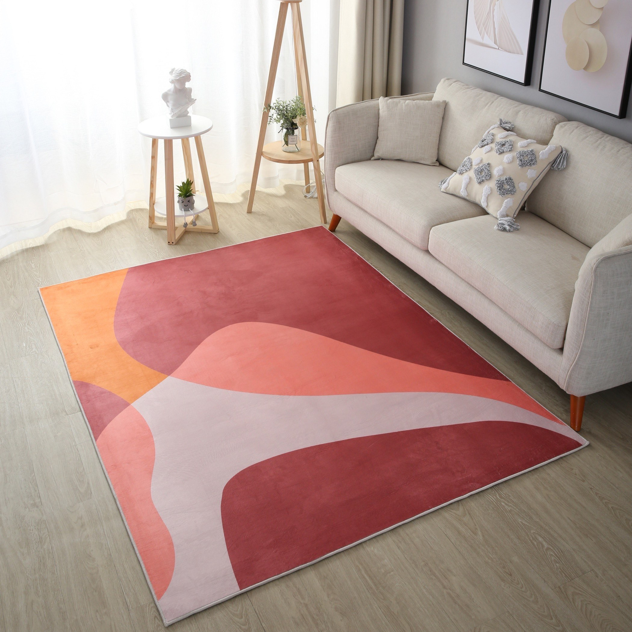 سجادة فلانيل بطبعات قوالب ملونة أونتاريو من إيرلاين - 150x200 سم-hbxdecorandfurnishings-floorcoverings-rugs-image-1