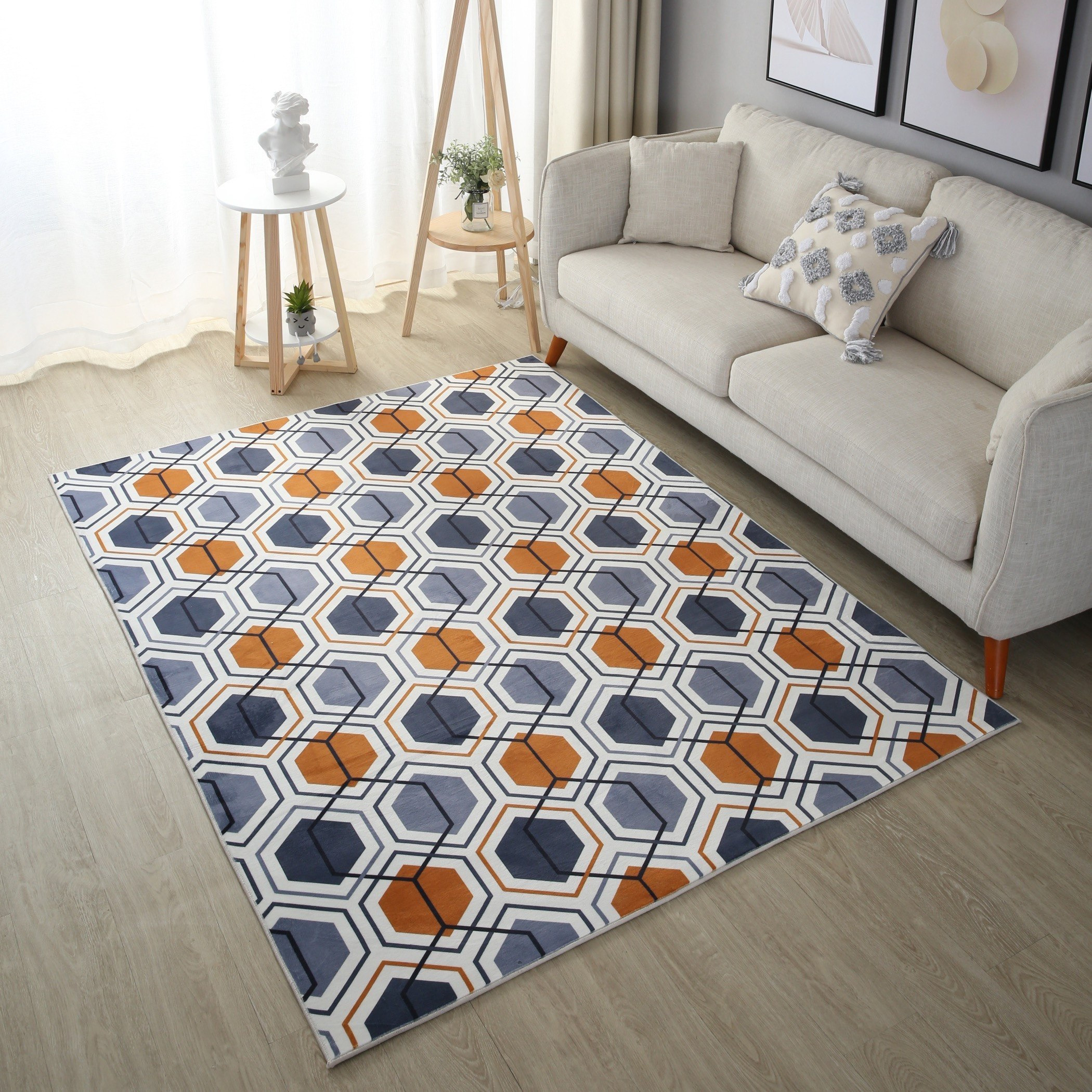 سجادة من الفلانيل بطبعات من ويلز جان - 110x160 سم-hbxdecorandfurnishings-floorcoverings-rugs-image-1