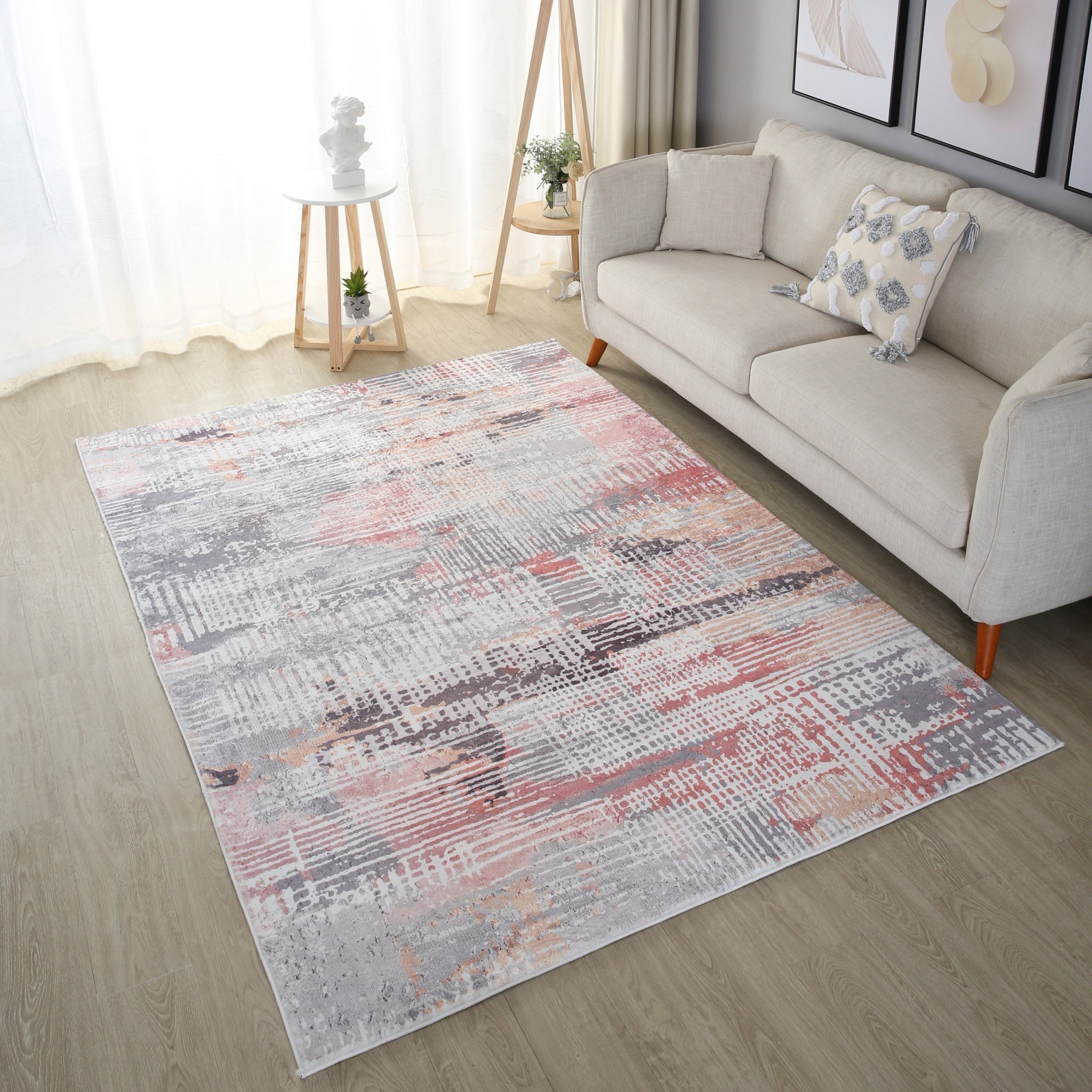 سجادة فرو مخمليّة بطبعات من ميلان زيا - 160x230 سم-hbxdecorandfurnishings-floorcoverings-rugs-image-1