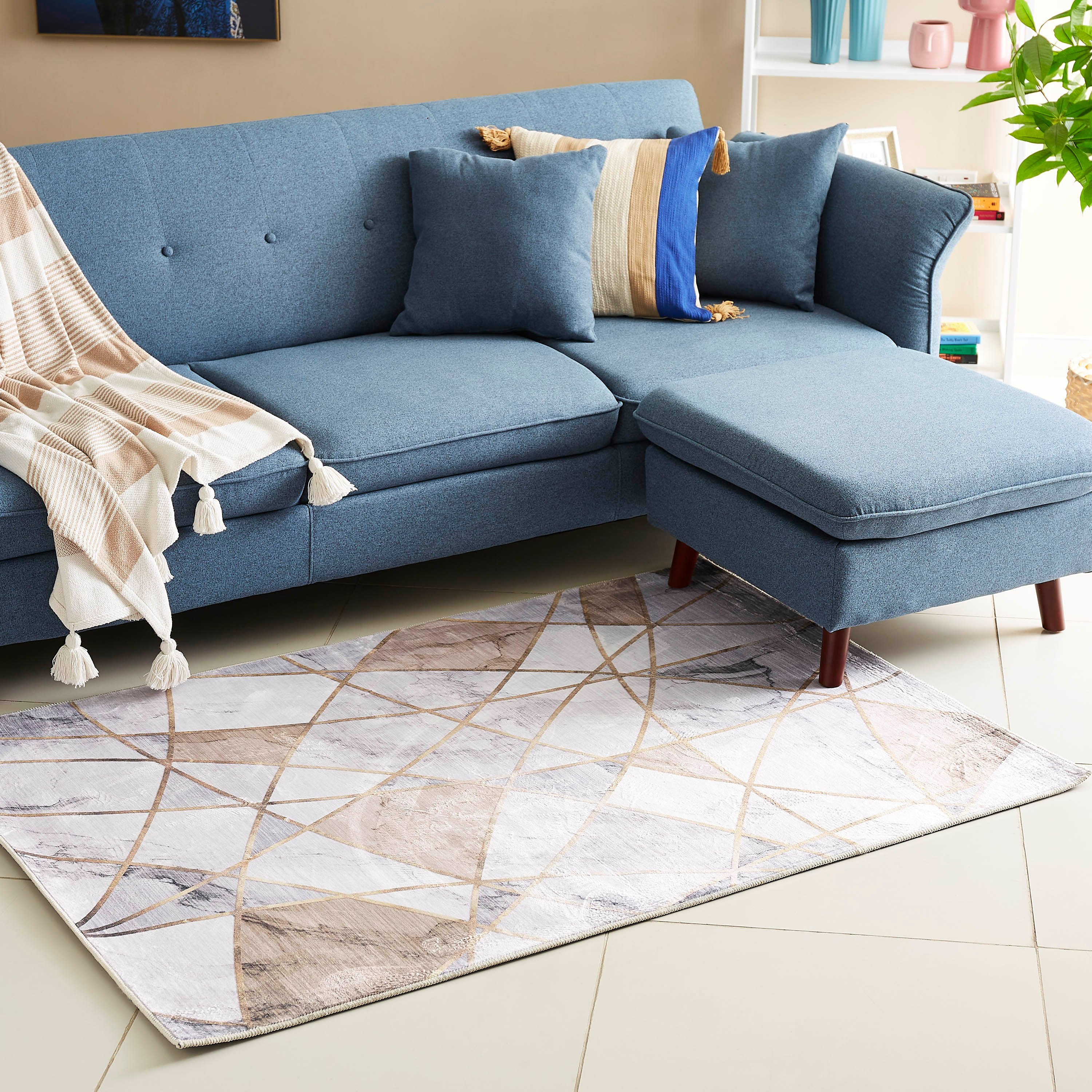 Wells Sawyer Printed Flannel Rug - 110x160 cm-hbxdecorandfurnishings-floorcoverings-rugs-image-1