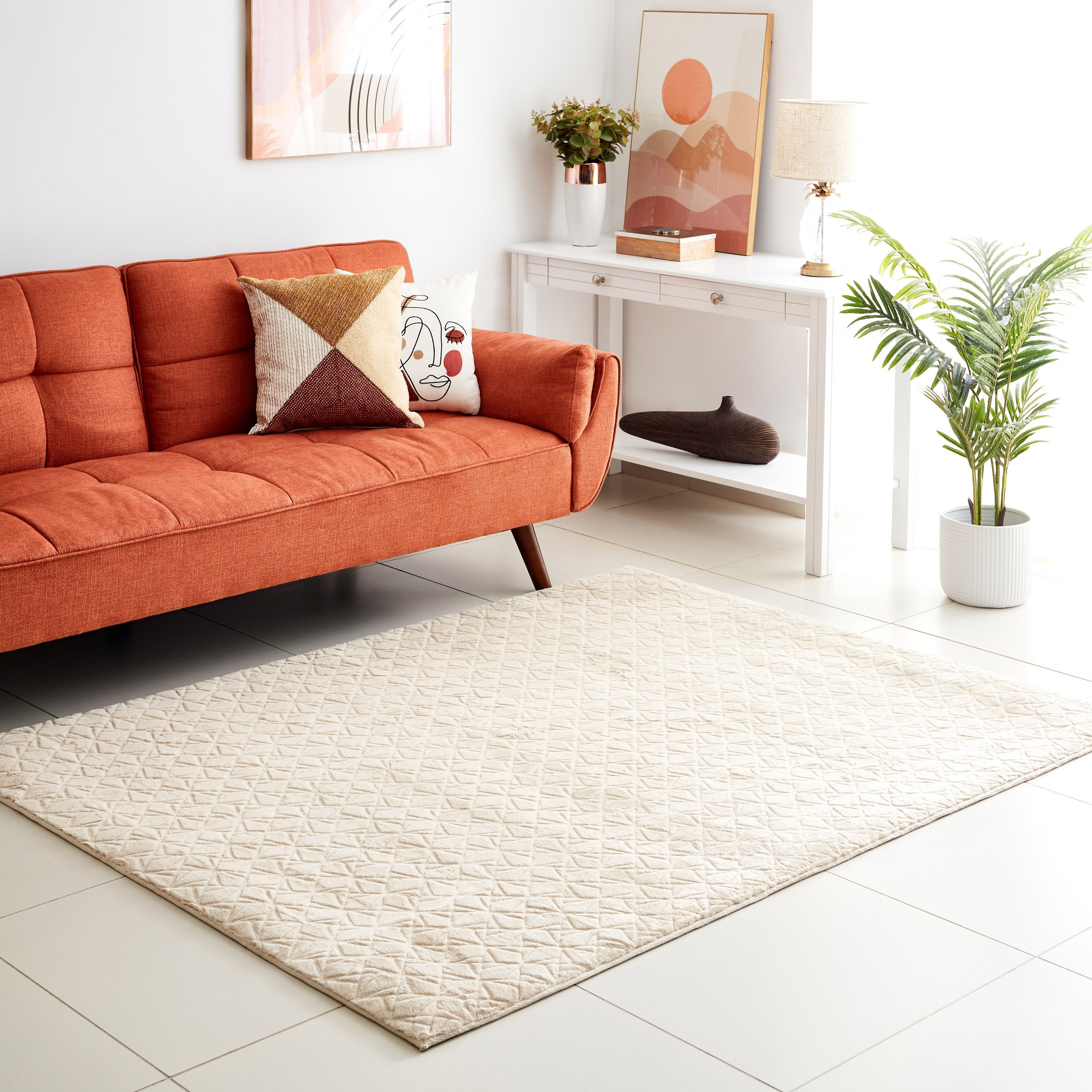 سجادة فرو أرنب صناعي منقوشة من نويلا وارن - 150x200 سم-hbxdecorandfurnishings-floorcoverings-rugs-image-1