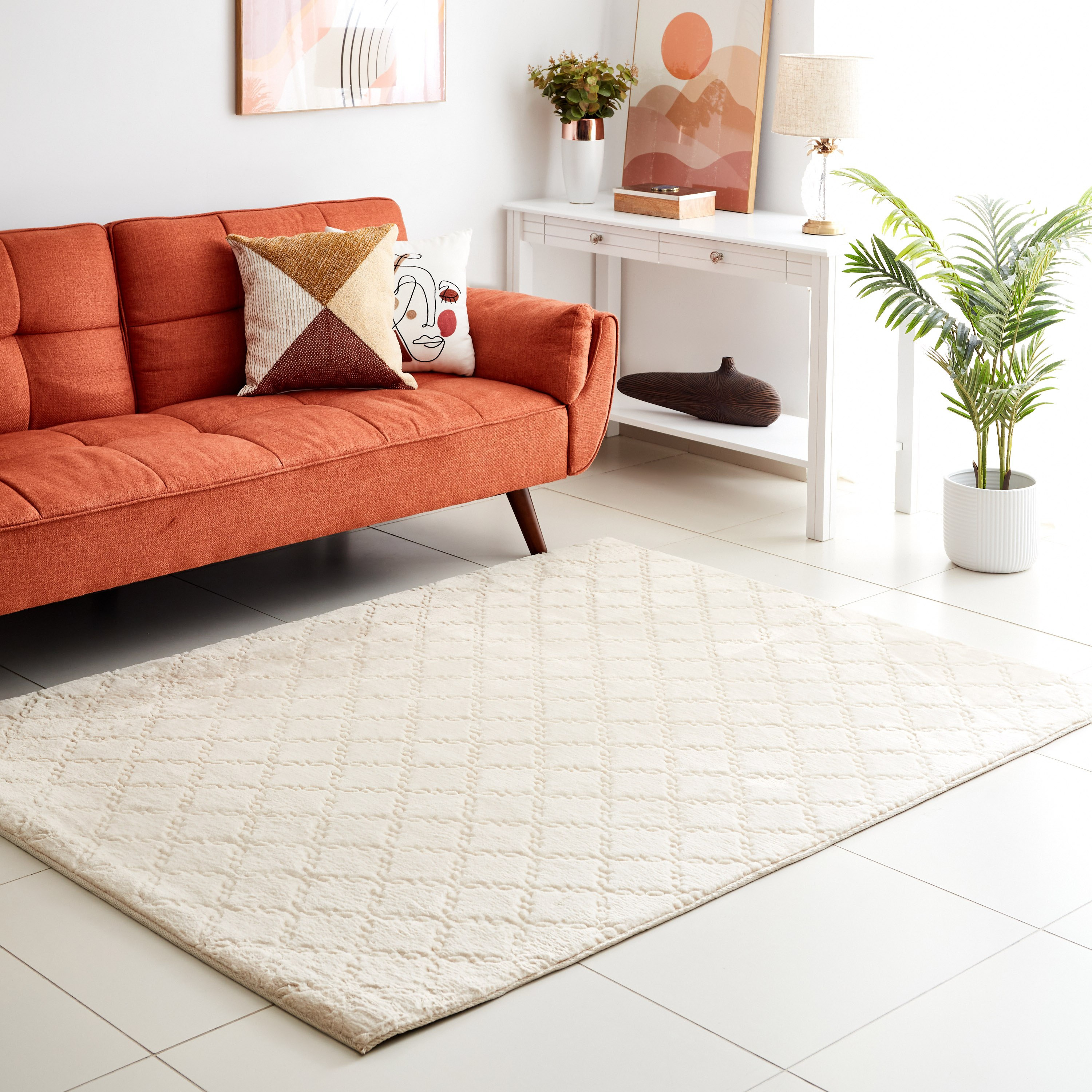 سجادة فرو أرنب منقوشة من نويلا كاتي - 150x200 سم-hbxdecorandfurnishings-floorcoverings-rugs-image-1