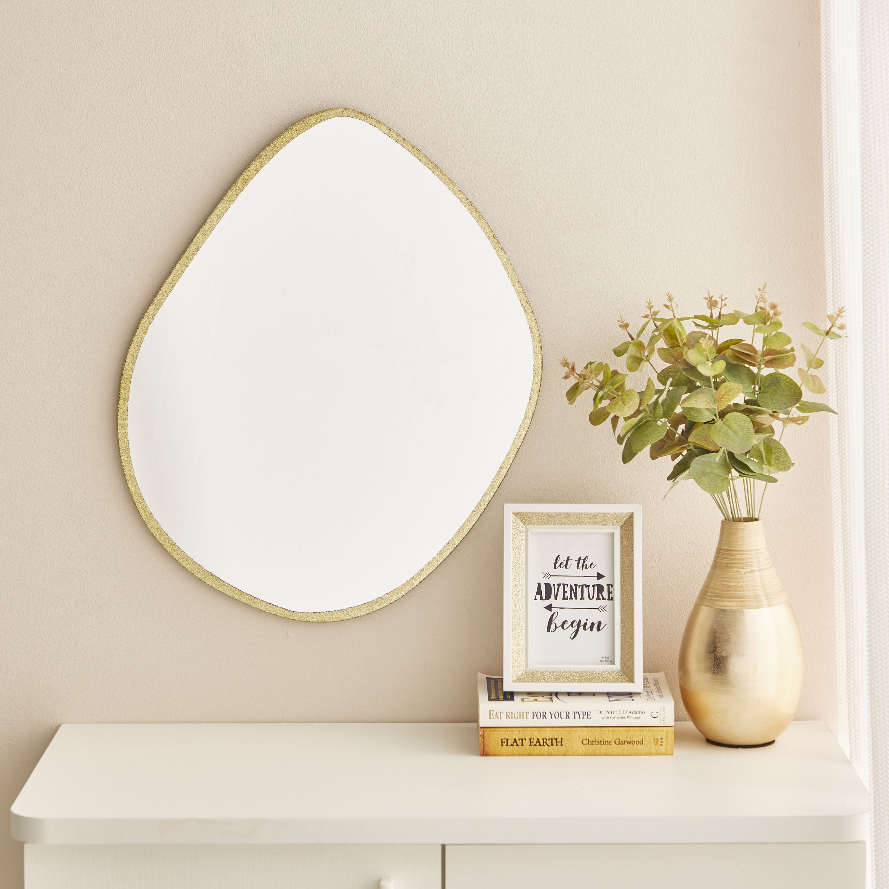 Chiara Irregular Shaped Mirror with Screen Print Edge - 45x1x55 cm-PROMO_HB_AE_B1G1_250925-image-1