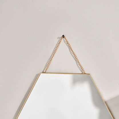 Chiara Hexagonal Hanging Mirror - 30x1x32 cms