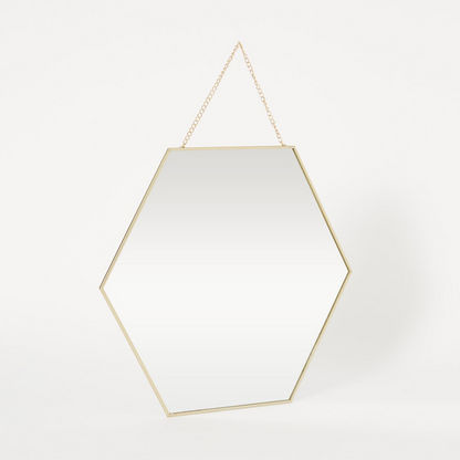 Chiara Hexagonal Hanging Mirror - 30x1x32 cms