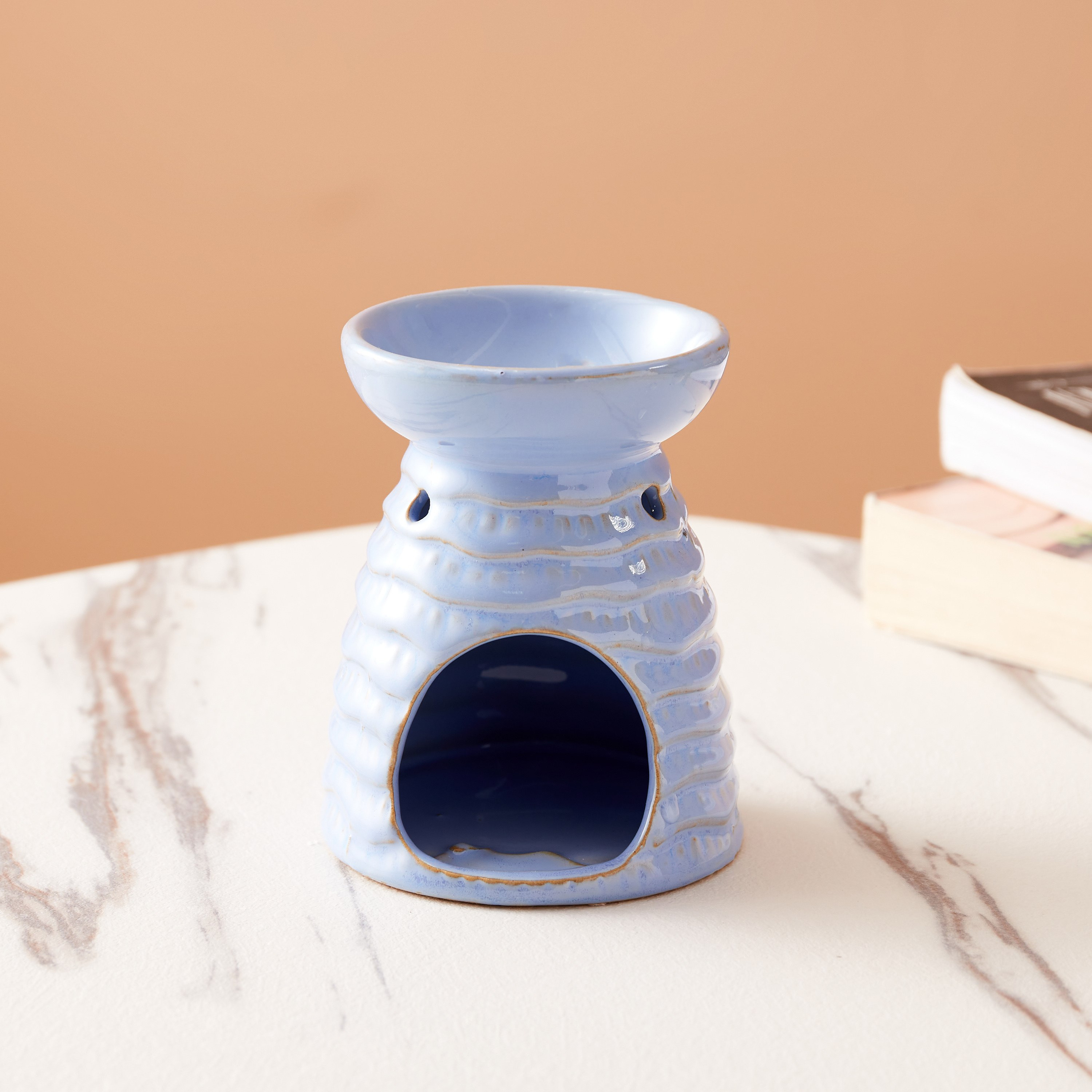 مبخرة زيوت سيراميك بتصميم مخروطي من زيتا - 10x10x12 سم-hbxbedroom-homefragrance-oilburners-image-2