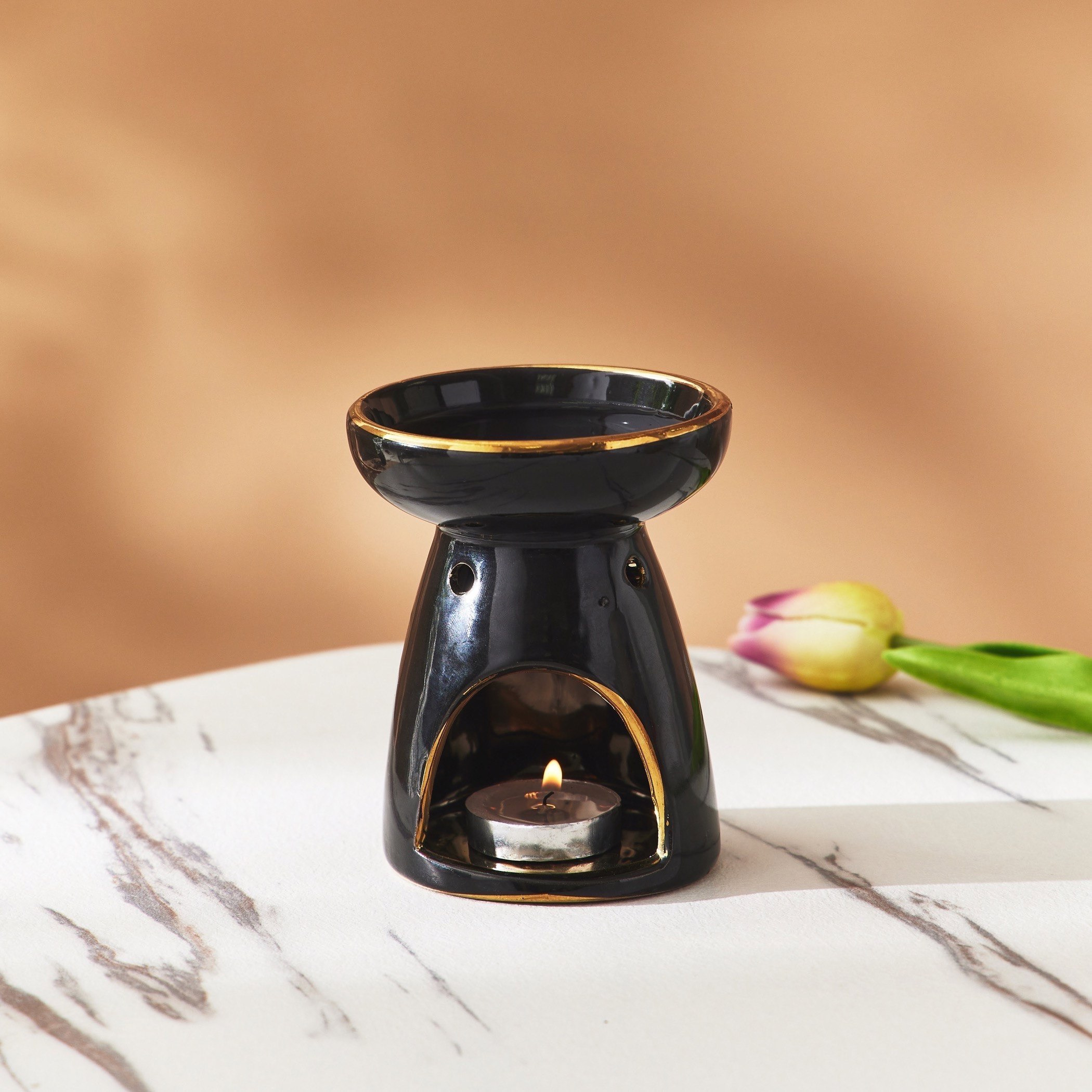 مبخرة زيوت سيراميك بزيّنة شجرة من زيتا - 10x10x12 سم-hbxbedroom-homefragrance-oilburners-image-2