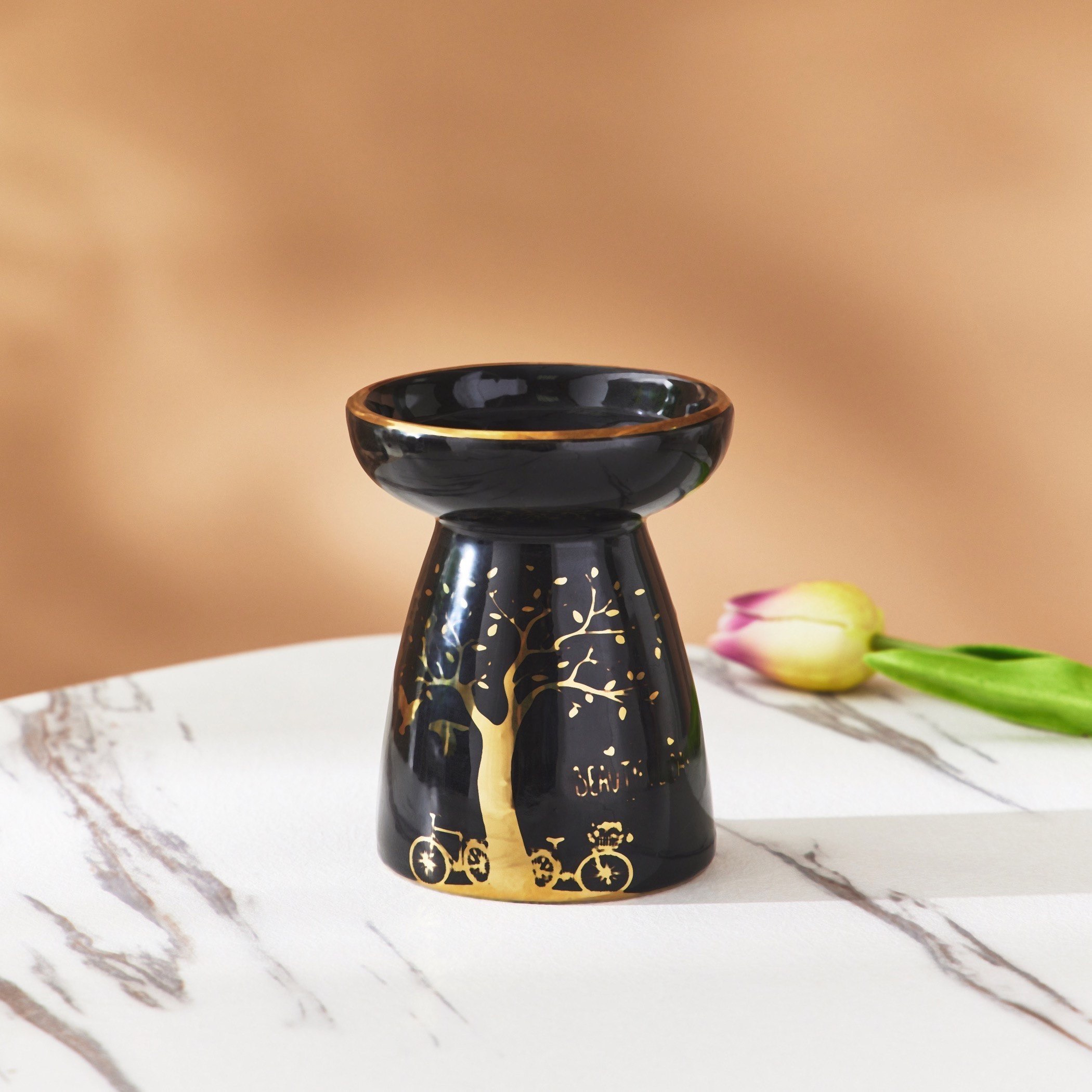 مبخرة زيوت سيراميك بزيّنة شجرة من زيتا - 10x10x12 سم-hbxbedroom-homefragrance-oilburners-image-3