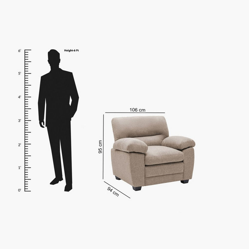 Atlas 1-Seater Fabric Sofa-Armchairs-image-5