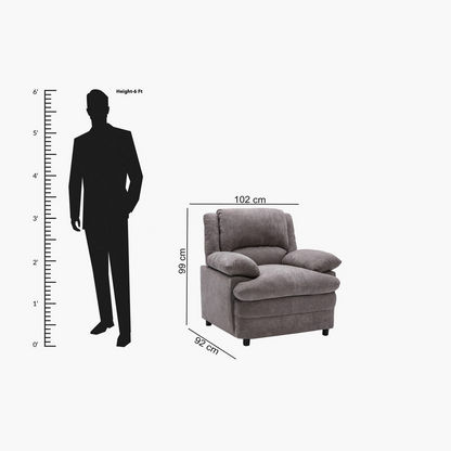 Boston 1-Seater Fabric Sofa-Armchairs-image-5