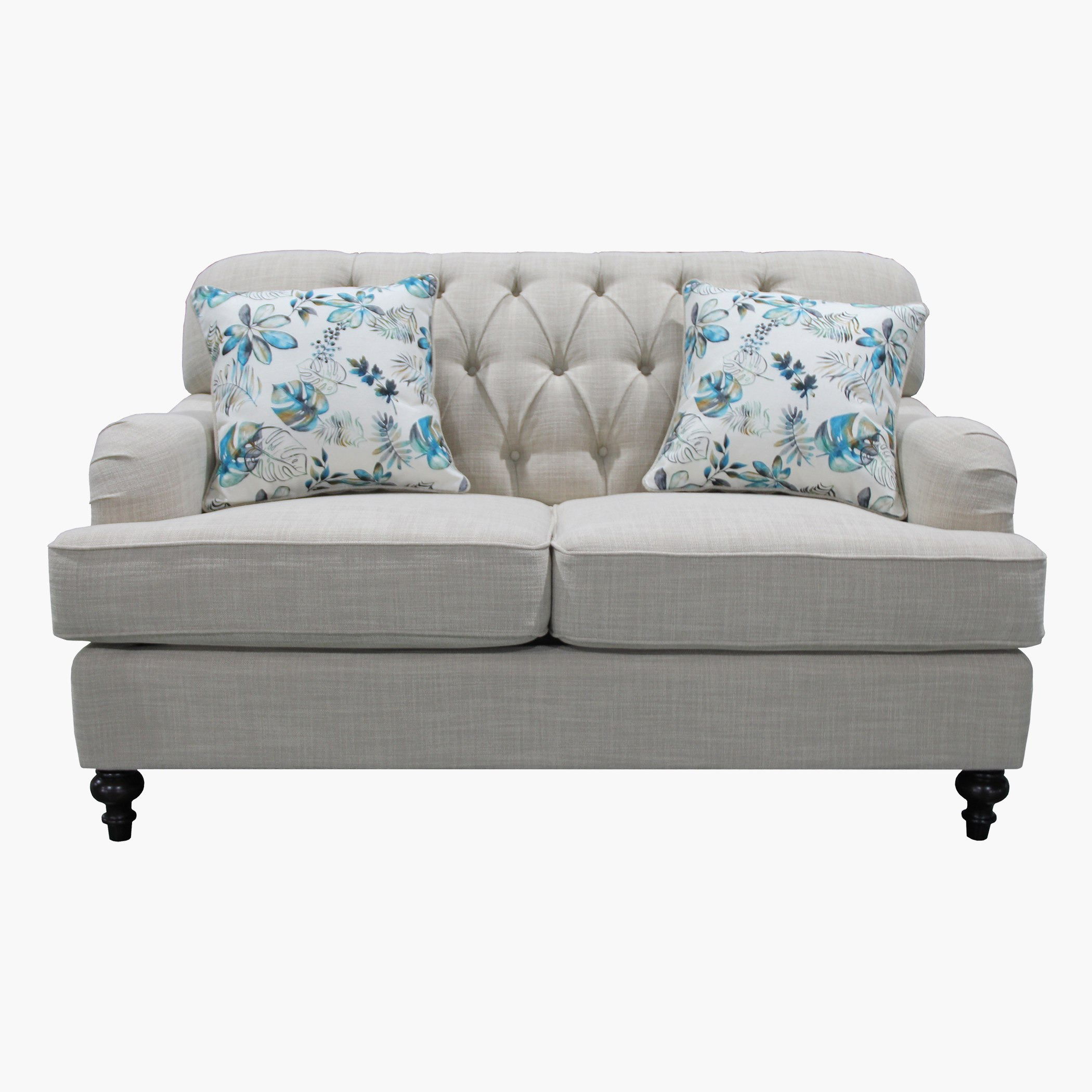 Dorothy 2-Seater Fabric Sofa with 2 Cushions-hbxlivingroom-sofasandarmchairs-sofas-image-1