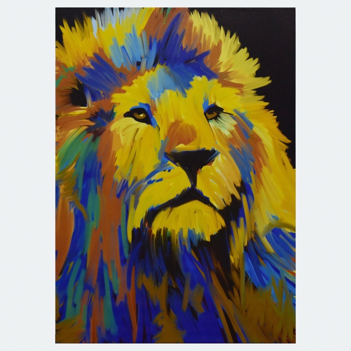 لوحة كانفاس مؤطرة بطبعات وجه أسد من فيليس - 50x2x70 سم-hbxhomeware-hbxdecorandfurnishings-image-2
