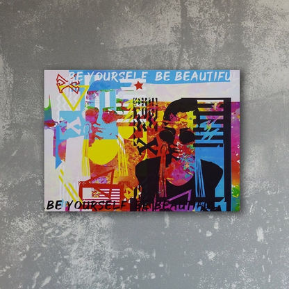 Felice Be Yourself Be Beautiful Canvas Printed Picture - 70x50 cms