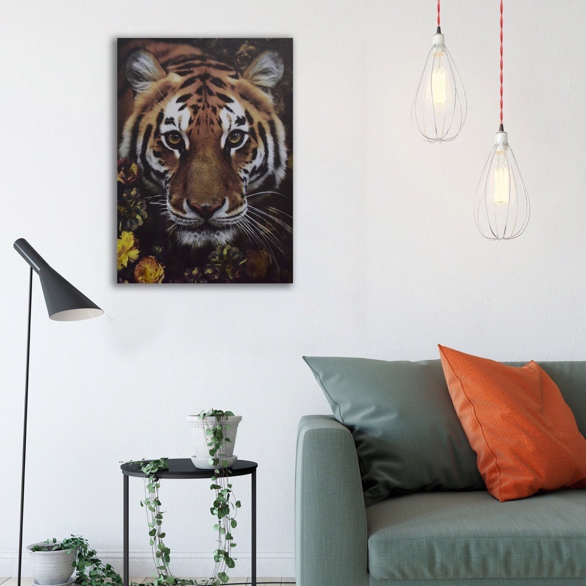 لوحة كانفاس مؤطرة بطبعات وجه نمر من فيليس - 50x2x70 سم-PROMO_HB_AE_B1G1_250925-image-3