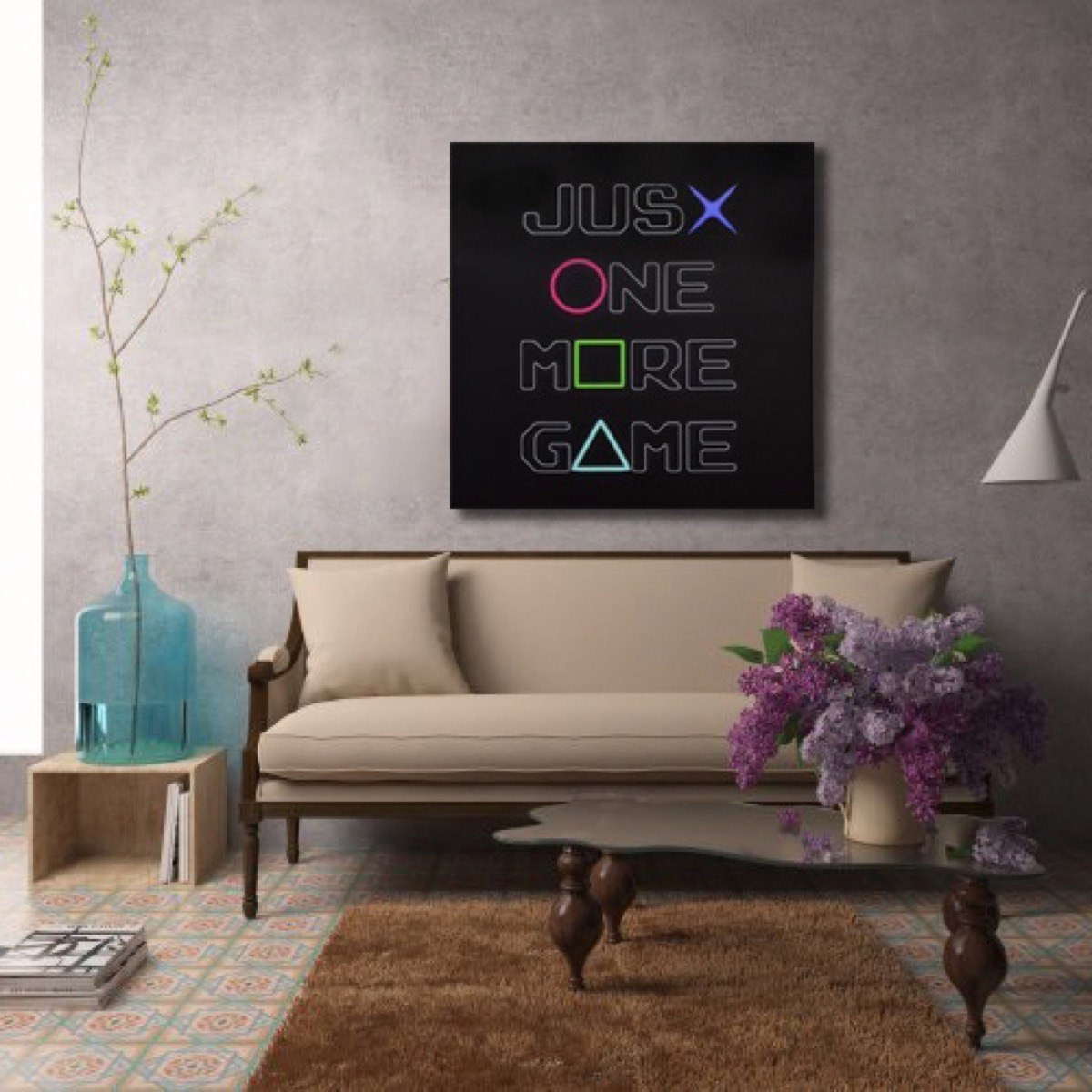 لوحة كانفاس مؤطّرة بطبعات من جيما - 80x2x80 سم-hbxhomeware-hbxdecorandfurnishings-image-3